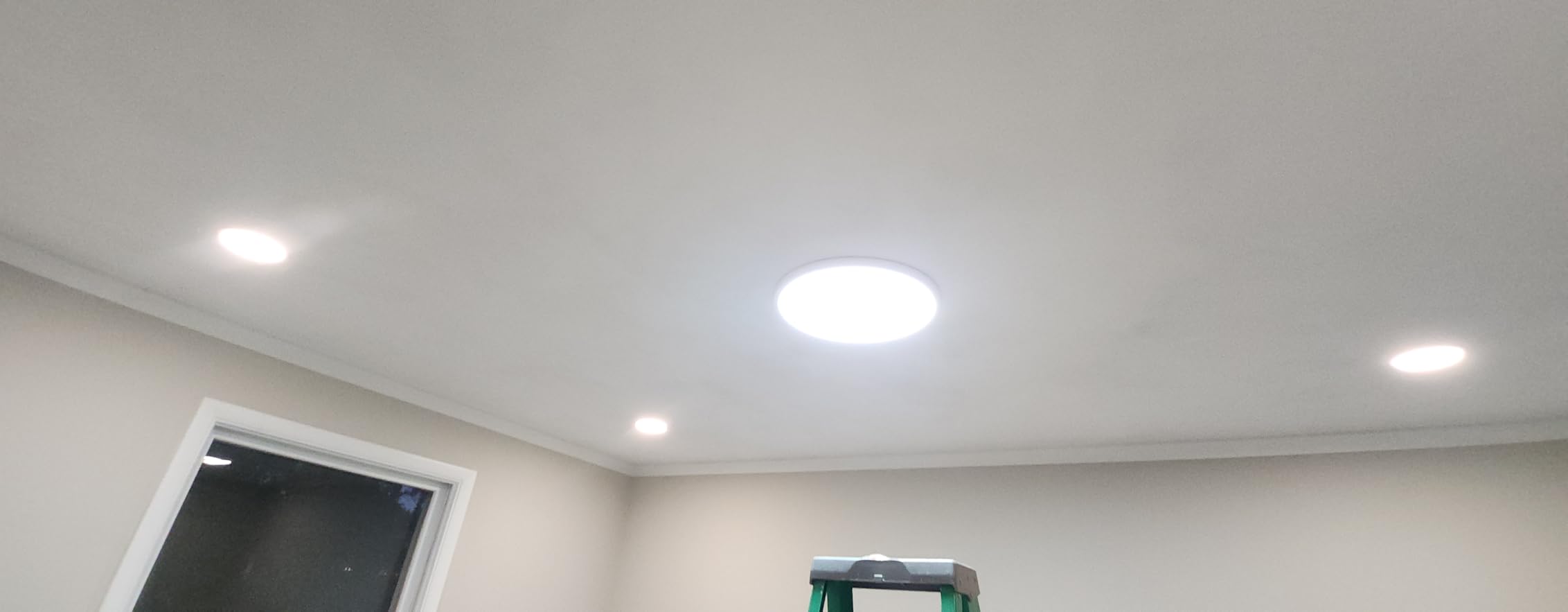 Allsmartlife LED Flush Mount Ceiling Light Fixture, 12inch 24W 2880lm CCT 3000K/4000K/6500K Thin Round Flat Panel Light Surface Mount for Kitchen, Bedroom, Laundry. Dimmable Ceiling Lamp customer photo 1