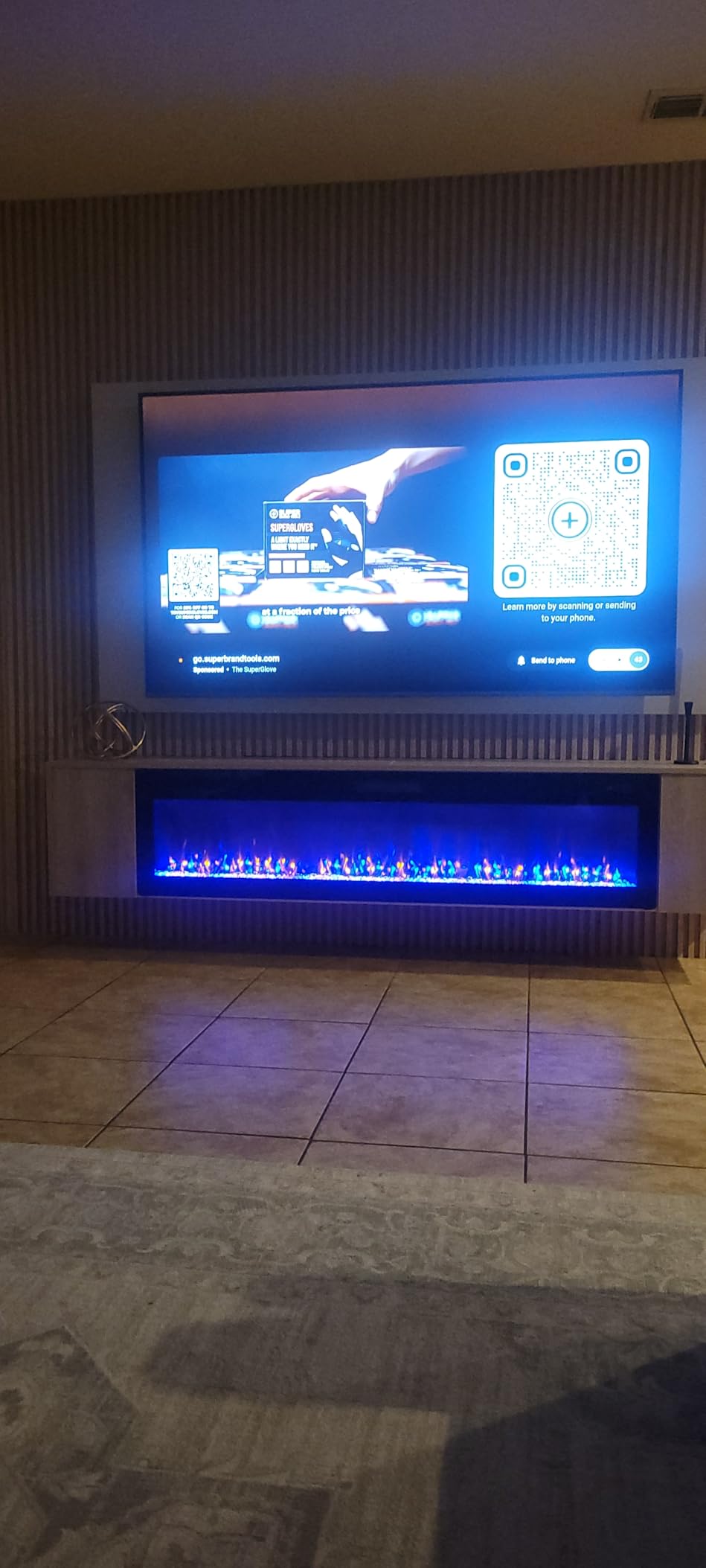 Vitesse 30 Inch Ultra Thin Electric Fireplace-Narrow Bezel Linear Fireplace Heater Recessed Wall Mounted, Remote and Screen Control, 8H Sleep Timer, Low Noise, 750/1500W for Living Room, Bedroom customer photo 2