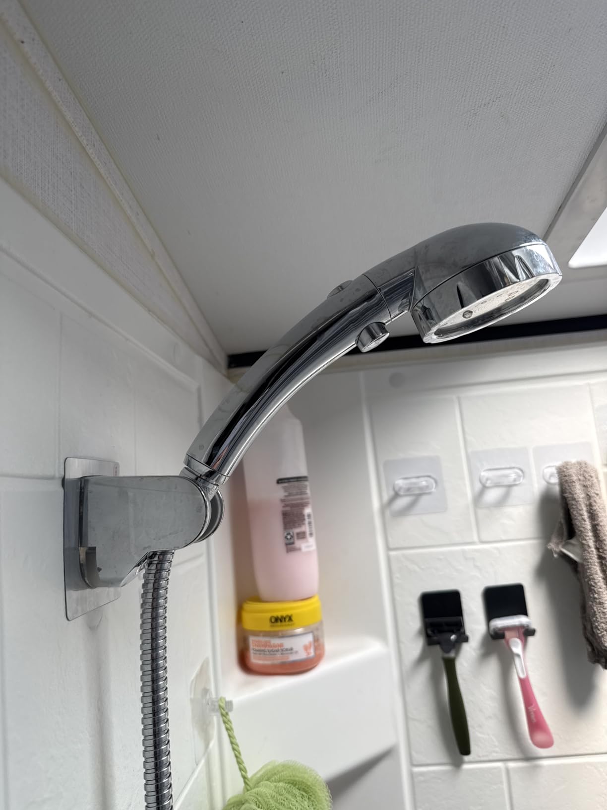 HANLIAN Black On/Off High Pressure Handheld Shower Head for RV Camper customer photo 1