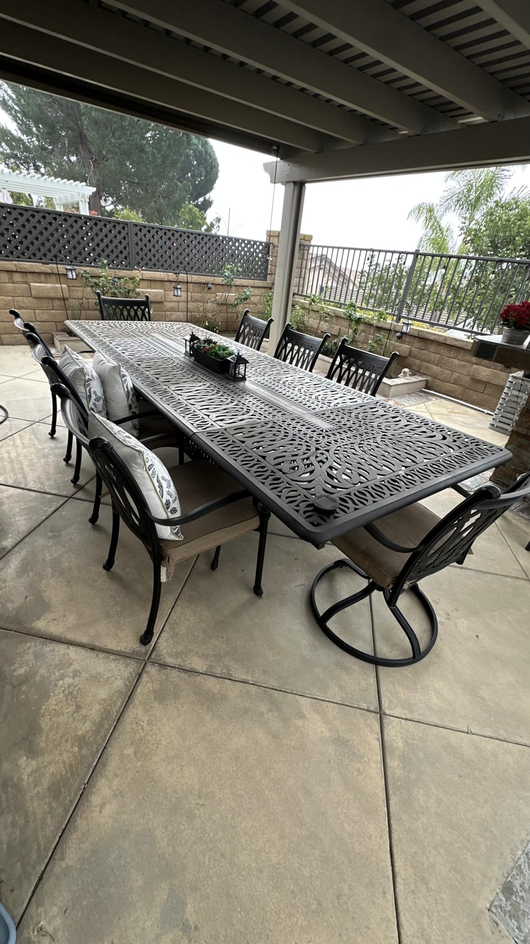 Porch Shield Waterproof Rectangular Patio Table Cover 96 x 48 inch, Black customer photo 2