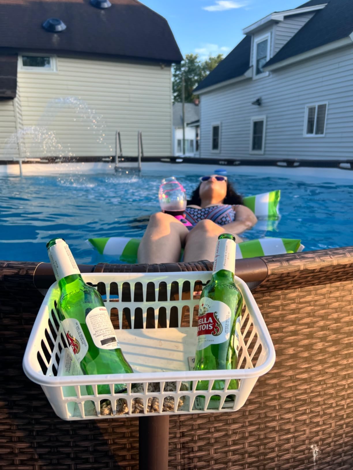Inflatable Pool Floats Adult Size Water Hammock,Pool Rafts Lounge Chairs Floating,4-in-1 Multi-Purpose Pool Floaties Toys,Floats for Swimming Pool,for Adults Vacation Fun and Rest customer photo 1