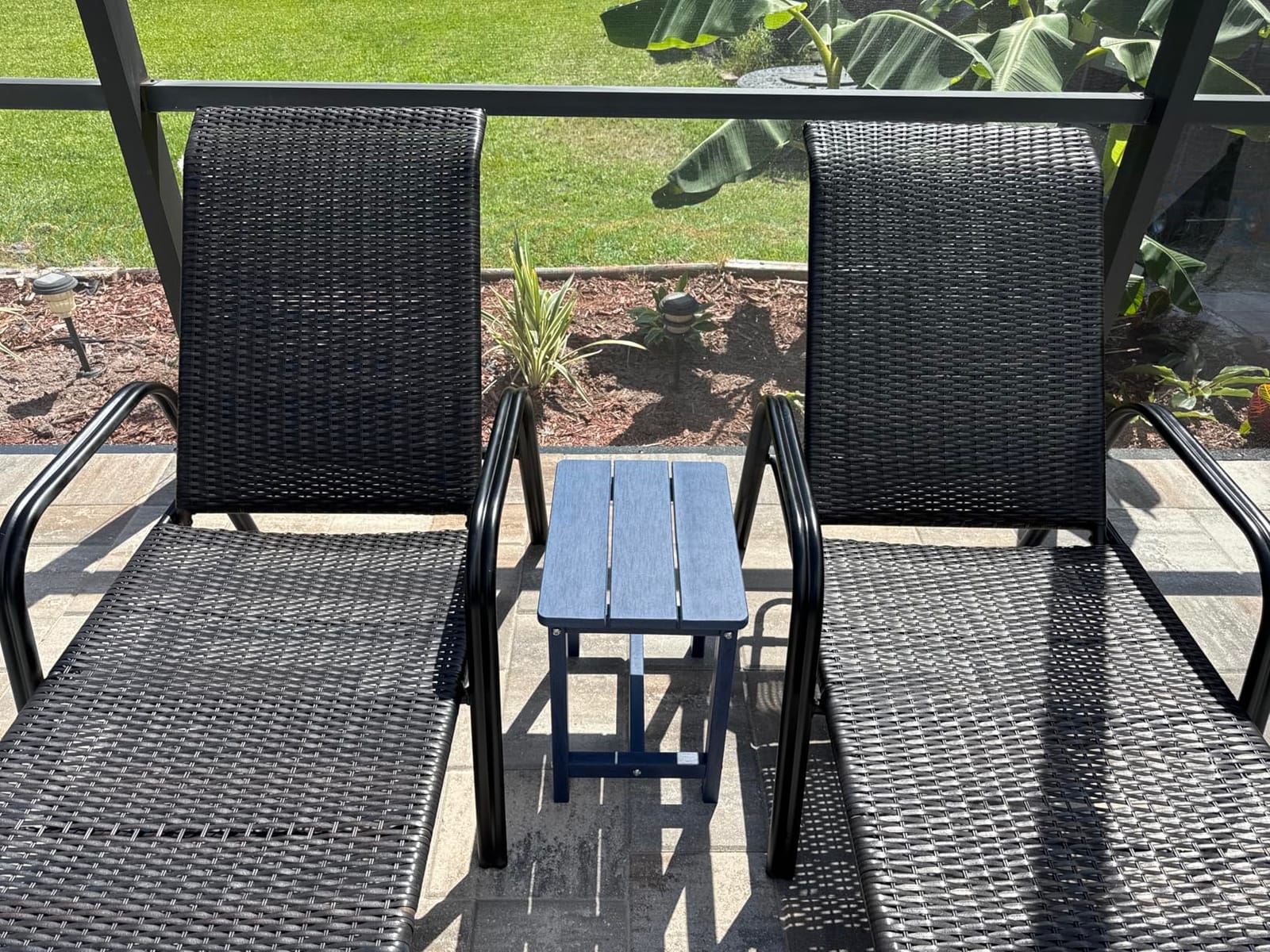 Adirondack Square Outdoor Side Table,2-Tier Storage Patio Side Table, HDPE End Tables for Backyard Pool Porch Garden Lawn customer photo 1