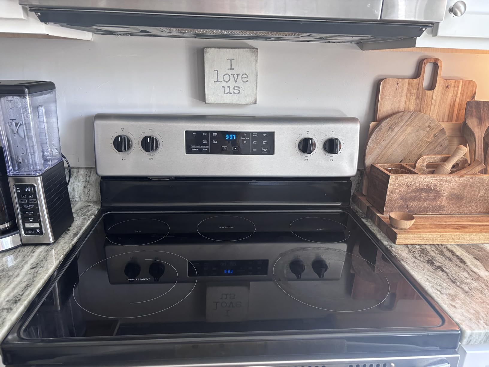 YUHFERA Stove Top Cover for Electric Stove - Silicone Stove Mat for Glass Top, Glass Cooktop Protector For Kitchen,Multi-functional Oven Covers for Electric Stove (Black,28 x 20) customer photo 2
