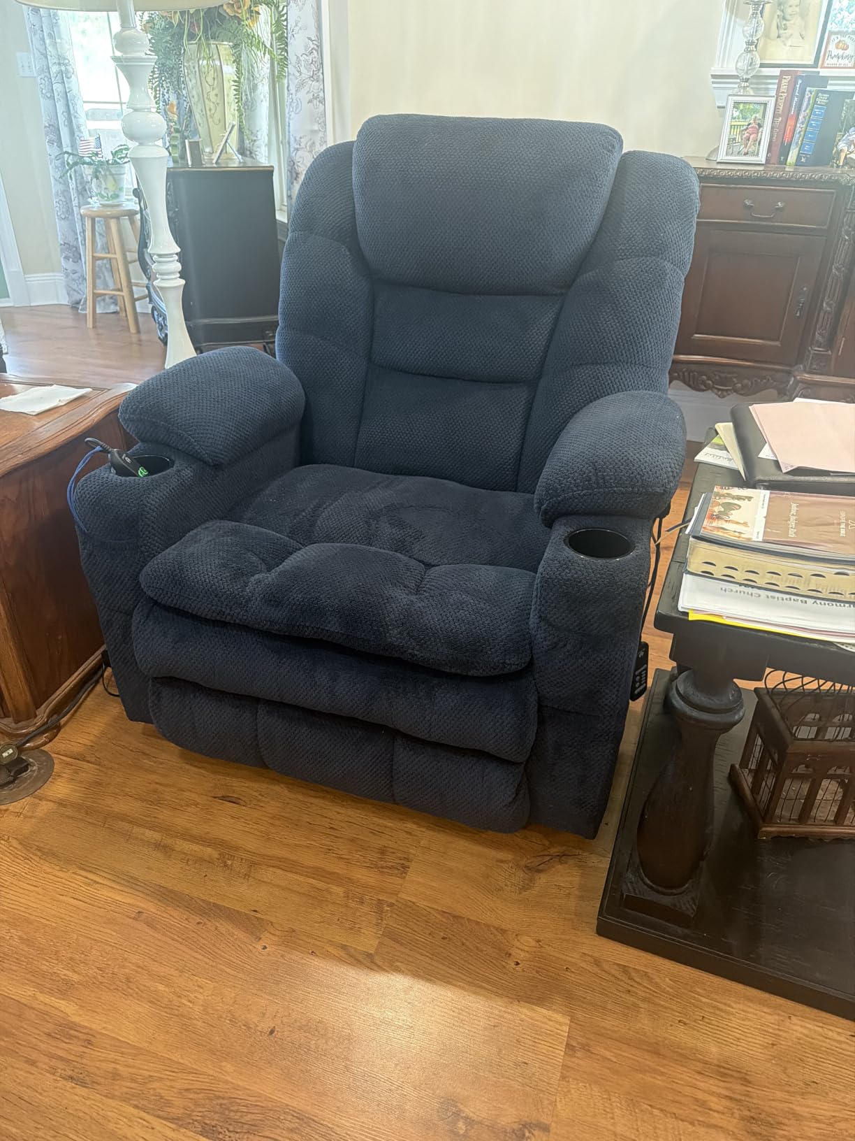 MCombo 3 Motor Power Lift Recliner, Heat and Massage, 7634, Large customer photo 2