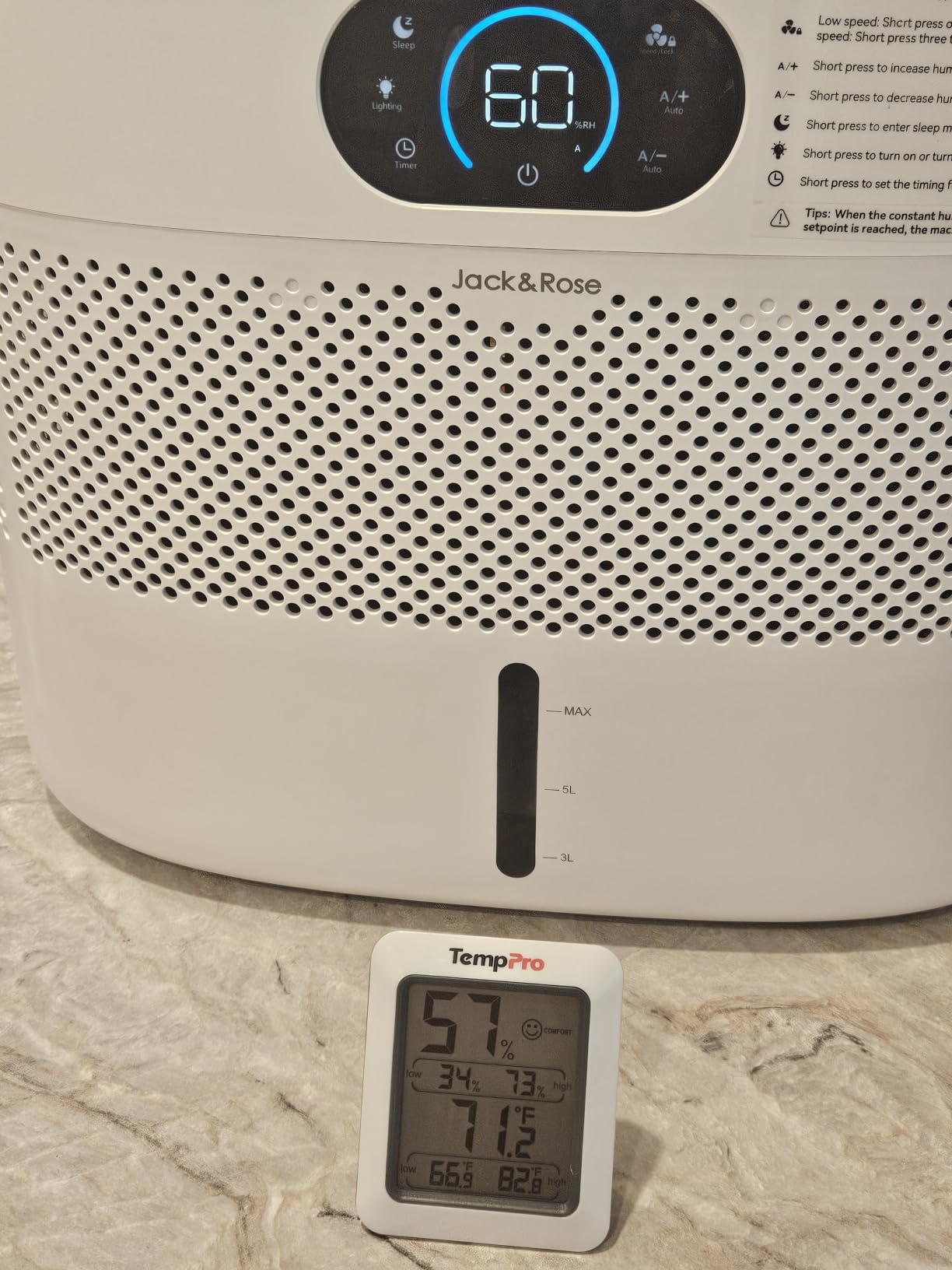 Reuseable Wick Evaporative Humidifier for Bedroom Quiet Healthy Baby Humidifier, No White Dust, Evaporative Humidifier Large Room 800ml/h 3 Speeds, 2 customer photo 1