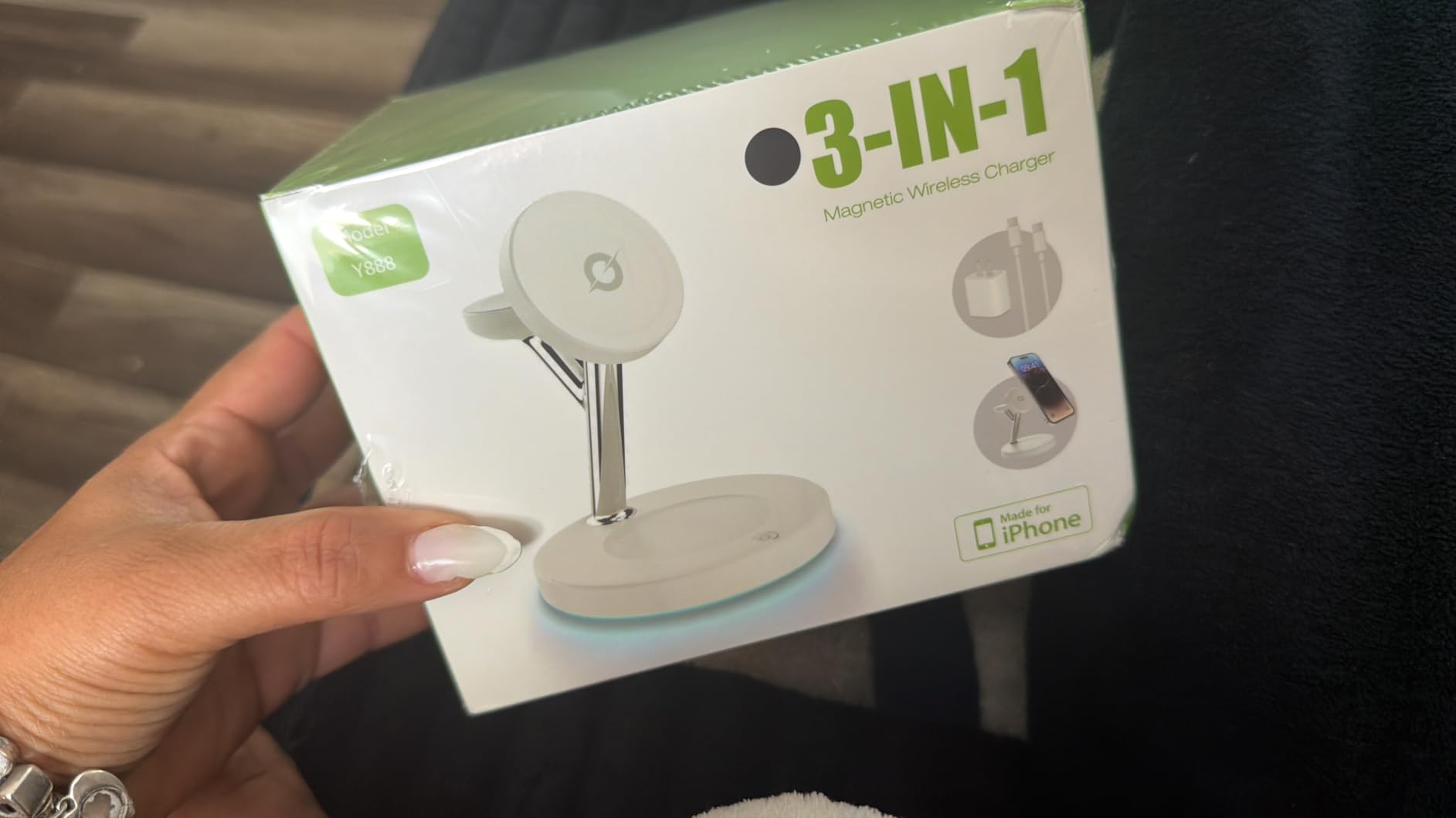 3 in 1 Mag-Safe Wireless Charger Stand for iPhone Apple Watch AirPods customer photo 1