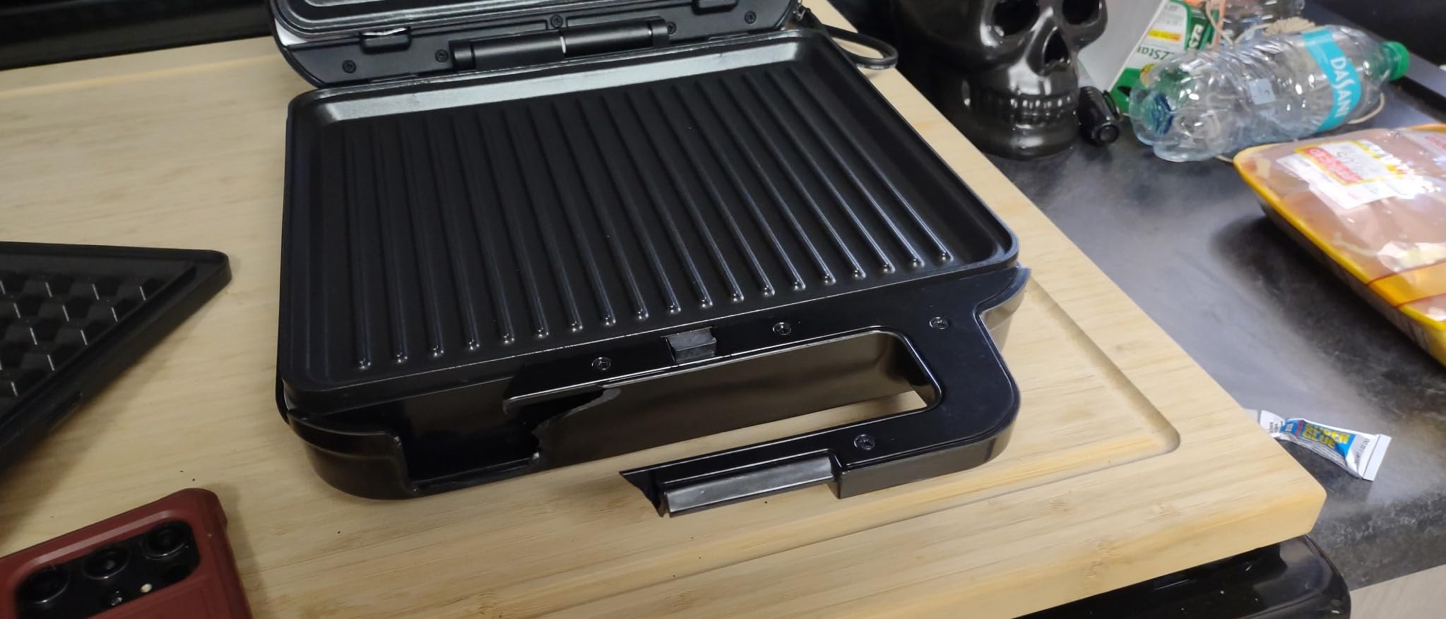 FineMade Belgian Waffle Maker with Removable Plates, Waflera Electrica, Large Waffle Iron, 3 in 1 Panini Grill Press Breakfast Sandwich Maker, Electric Griddle, Grilled Cheese Maker, Breakfast Station customer photo 1