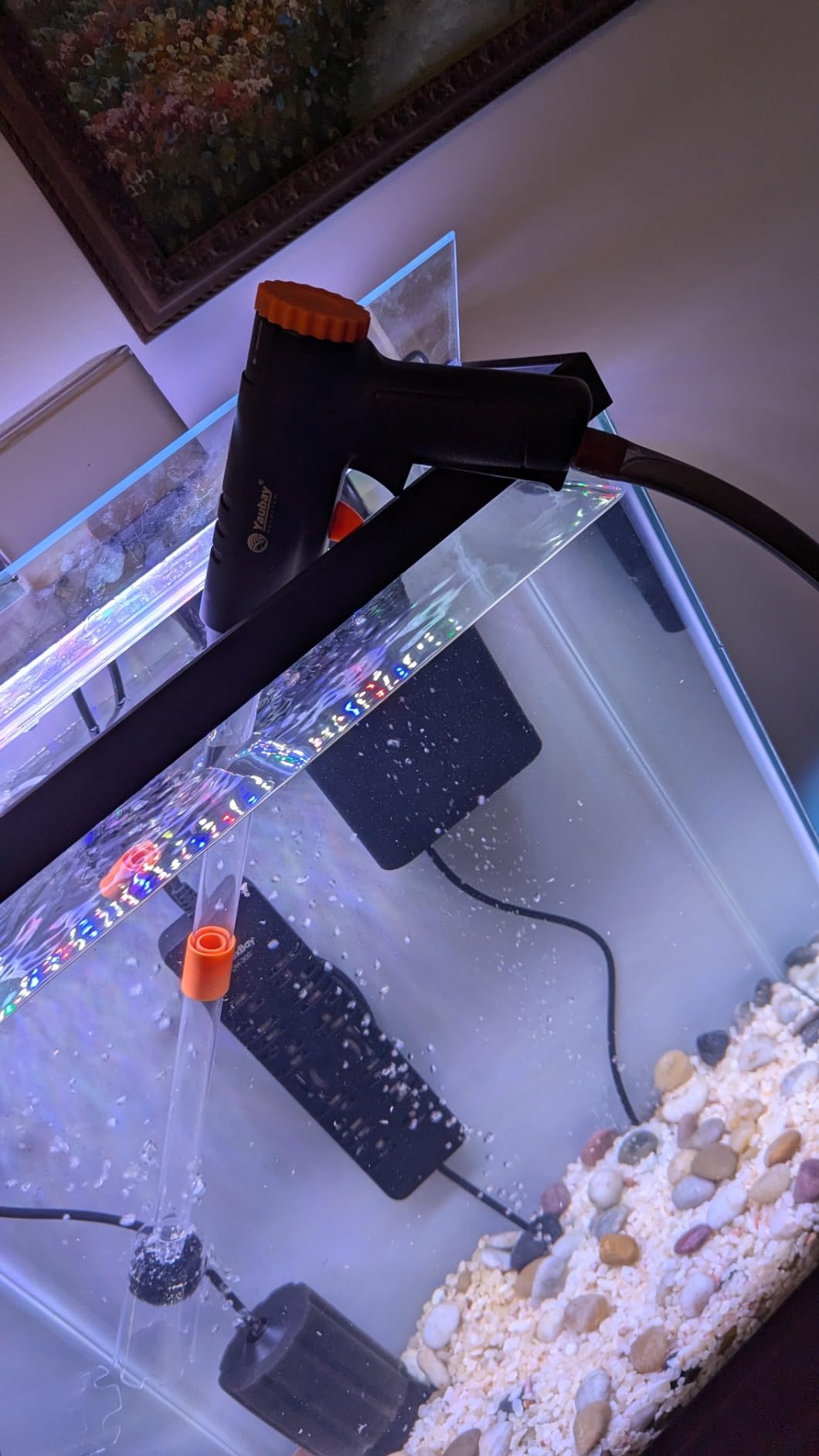 Yaubay 132GPH Manual Aquarium Gravel Cleaner, Fish Tank Siphon Vacuum Cleaner with Adjustable Water Flow for Cleaning Dirt, Water Change & Wash Sand Aquarium Cleaning Tools customer photo 2