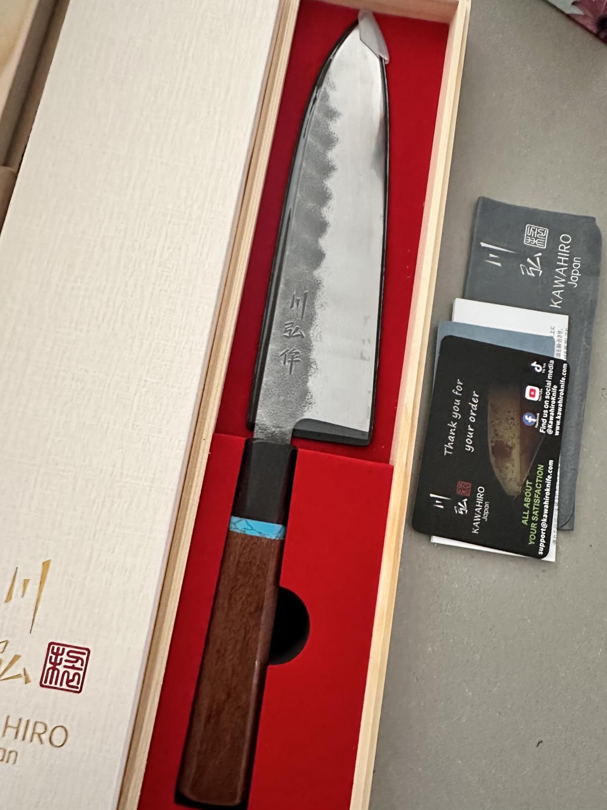 KAWAHIRO 8.27 Inch Japanese Chef Knife, Hand-Forged VG10 for Precise Cuts customer photo 1