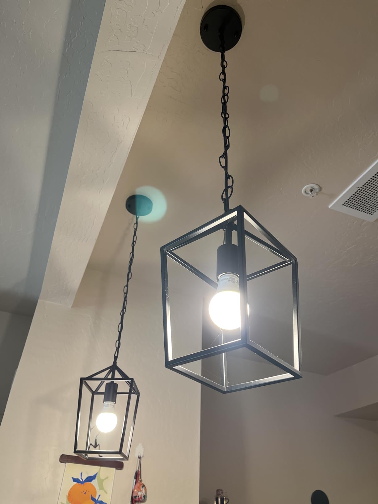 Sheetea 2 Pack Pendant Lights Kitchen Island, Modern Black Light Fixtures customer photo 2