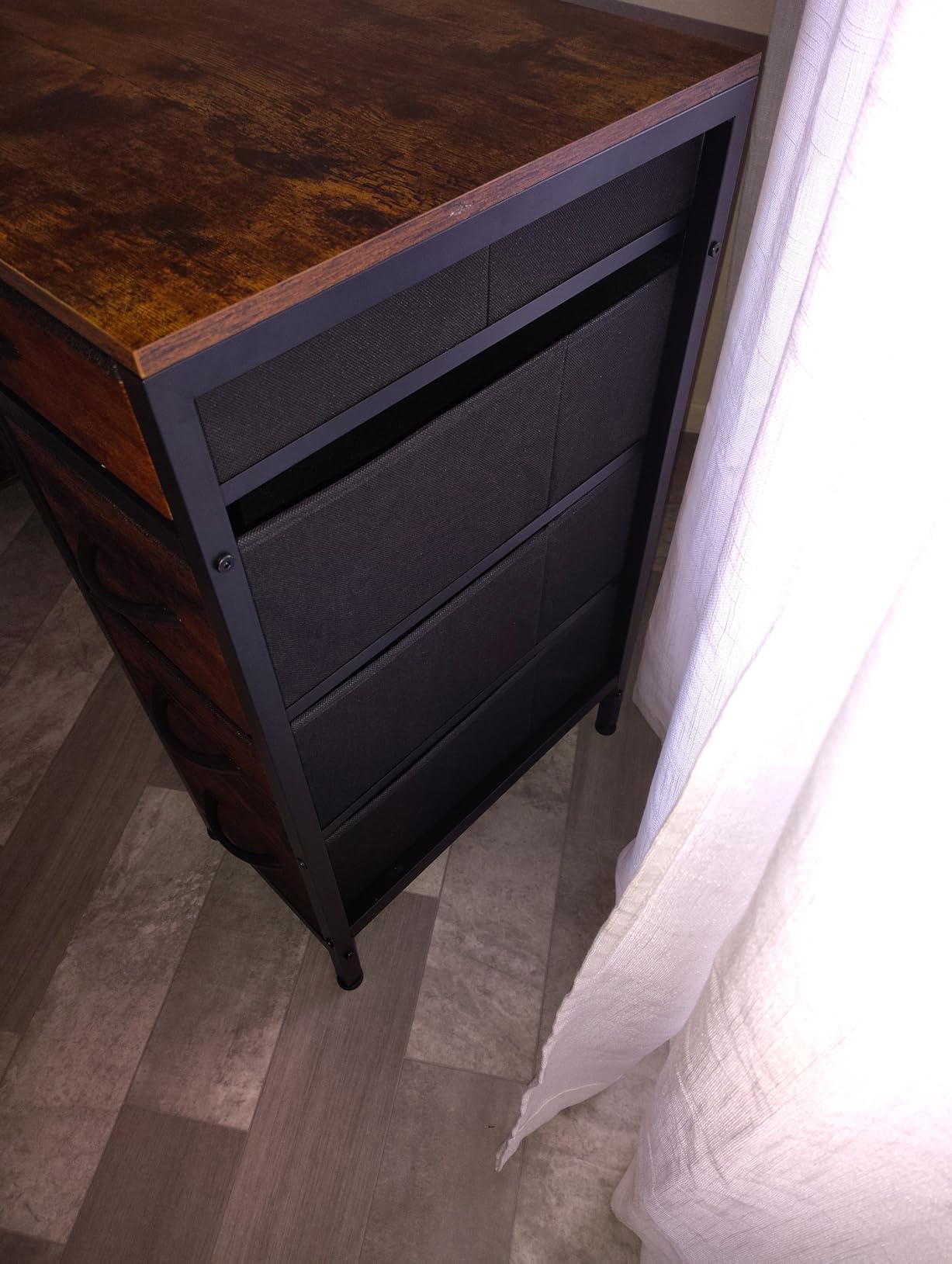 Huuger Computer Desk with 6 Drawers, Office Desk with Shelves, Reversible Gaming Desk, Corner Desk with Storage, Work for Home Office, Study, Living Room, 47inch, Rustic Brown customer photo 1