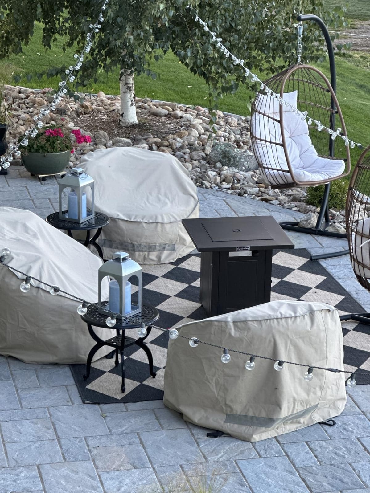 Cast Aluminum Outdoor Side Table,Small Patio Table,Outdoor Coffee Tables for Patio,Garden,Balcony, for All Weather (Copper, Round) customer photo 2