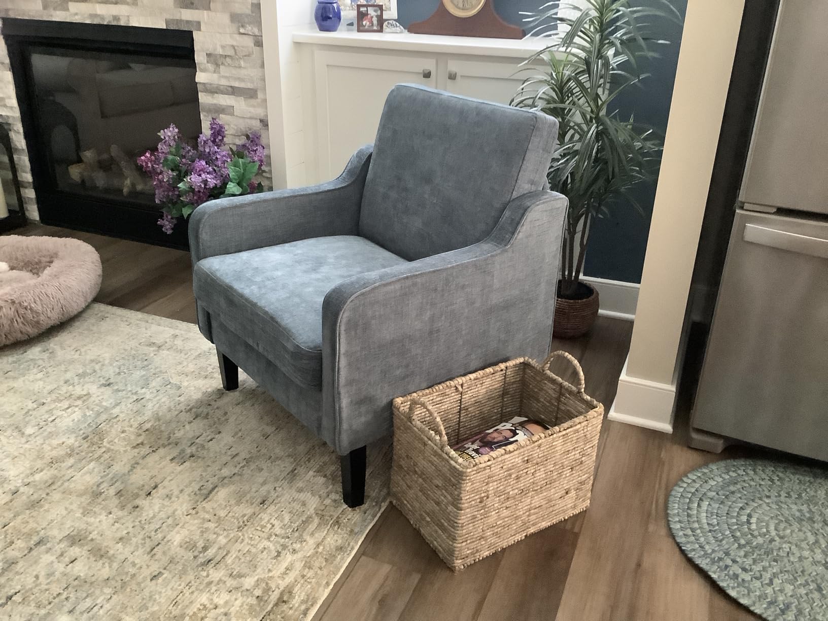 VINGLI Accent Chair, Chenille Upholstered Armchair, 380 LBS, Living Room customer photo 2
