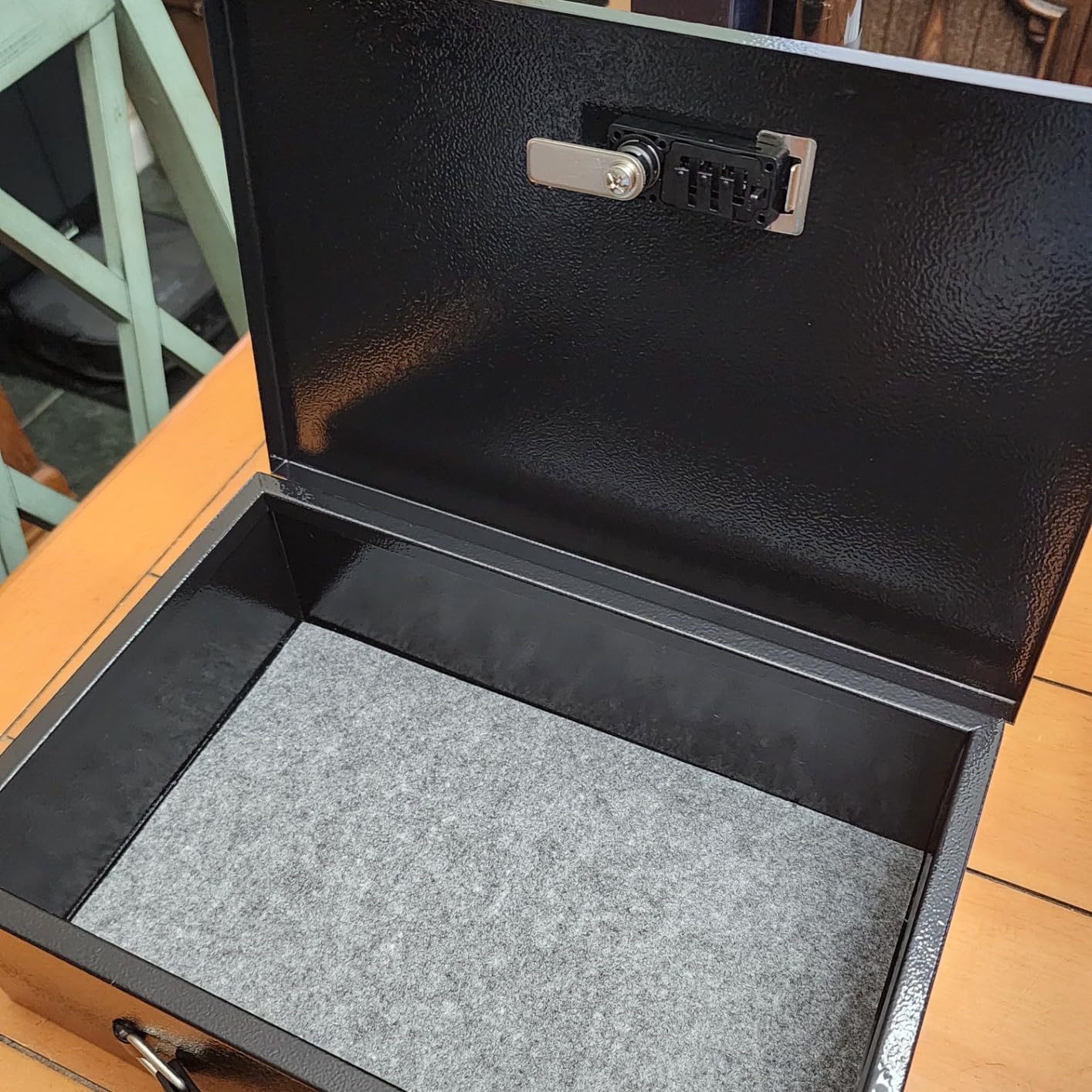 YIYITOOLS Fireproof Waterproof Lock Box, Key & Combination Dual‑Lock Safe customer photo 2
