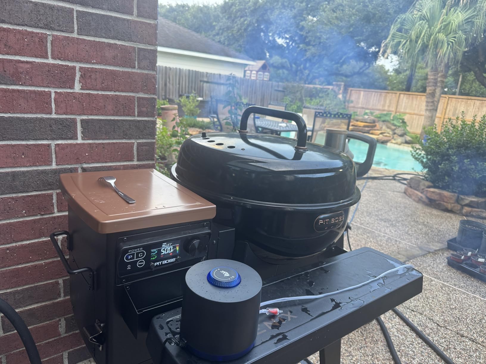 Smoke Generator, Hot and Cold Smoke Generator with Lid & Air Pump, Portable Electric Smoker Grill, Stainless Steel Pellet Smoker Tube, BBQ Premium Smoking Accessories for Smoking Meats and Vegetables customer photo 1