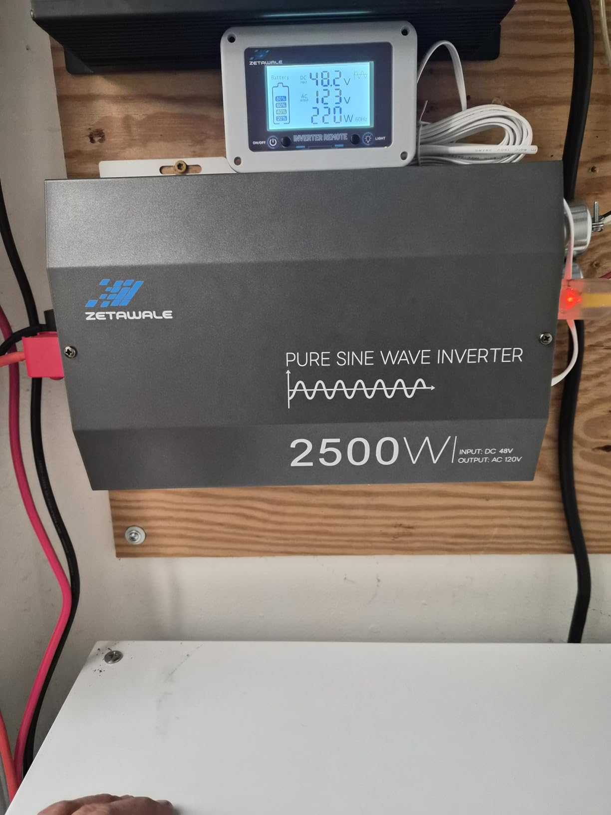 4000W Pure Sine Wave Inverter 12V DC to 120V AC Converter with LCD Remote customer photo 1