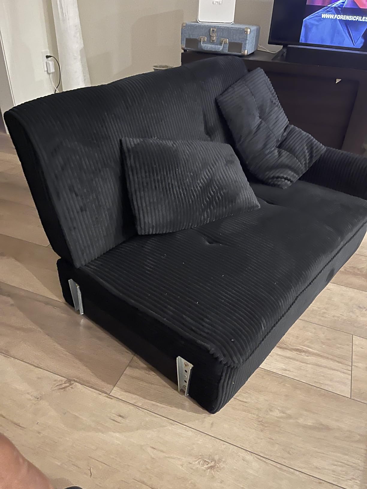Shintenchi 48'' Loveseat Sofa, Mid-Century Modern Upholstered Couch Deep Seat with 2 Pillows, 10