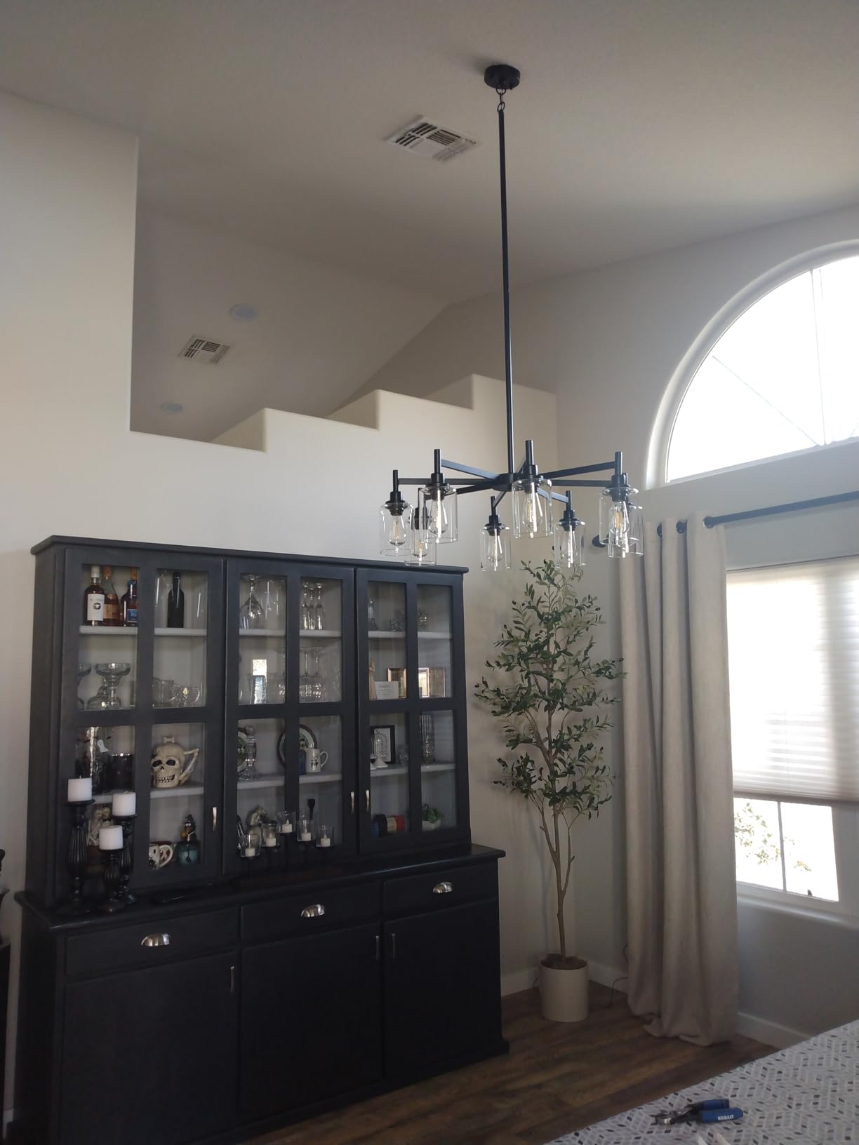 Black Farmhouse Chandeliers for Dining Room Light Fixtures Over Table customer photo 1