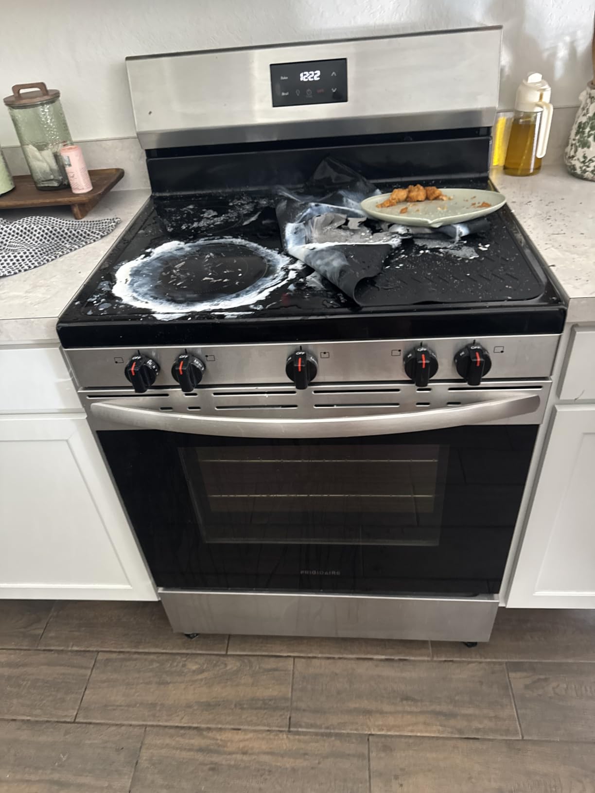 Stove Top Covers for Electric Stove, Thickened Premium Silicone Stove Mat for Glass Top Stove, 30 x 21 Glass Stove Top Cover Protector, Oven Range Top Cover, XL Dish Drying Mat customer photo 1