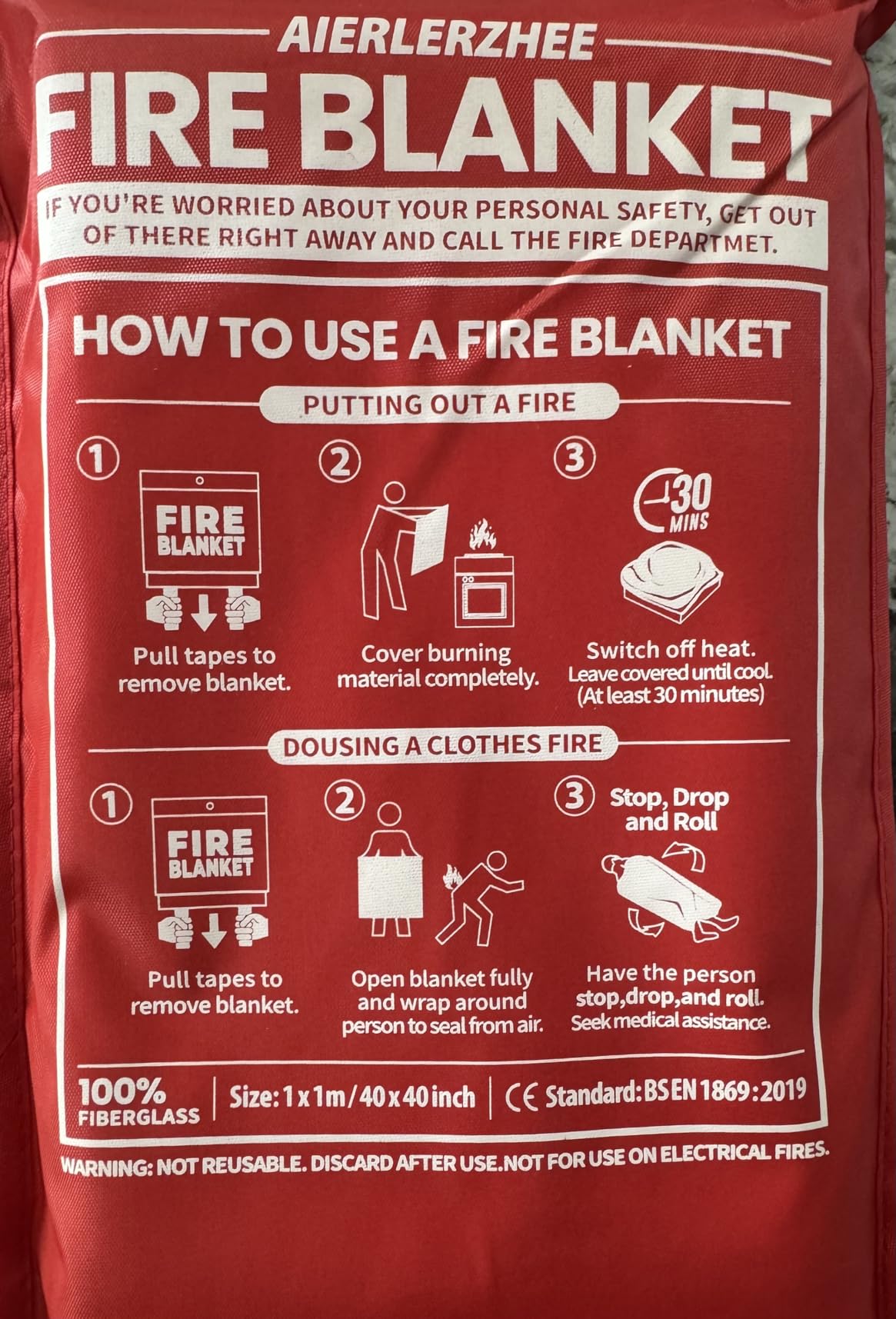 Fire Blanket 4 Pack 40