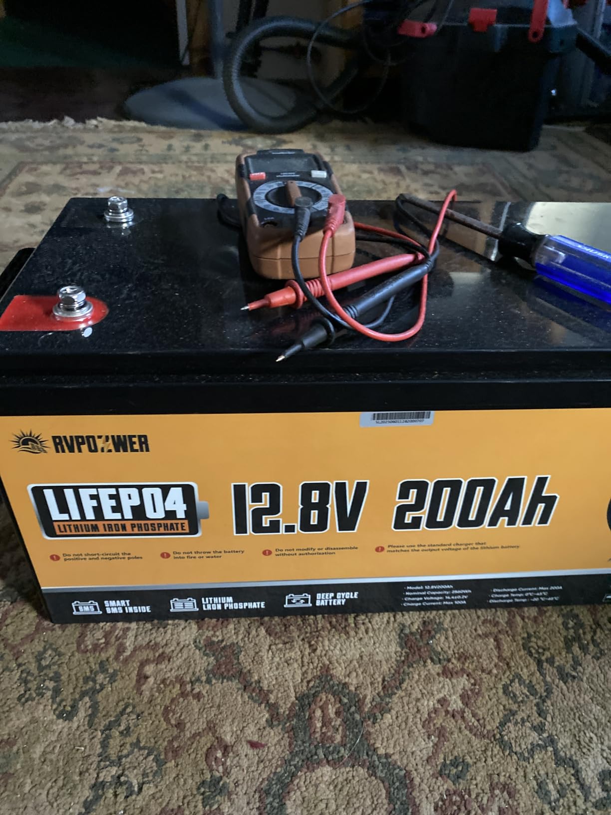 12V 200Ah LiFePO4 Lithium Battery, Max. 2560Wh, 15000 Deep Cycle Battery customer photo 1