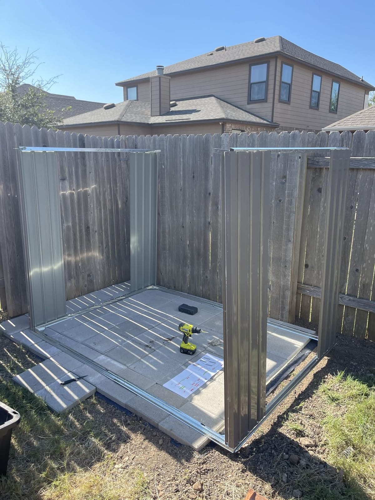 Aoxun 8'x6' Shed with Floor Galvanized Steel Outdoor Storage Shed Brown customer photo 2