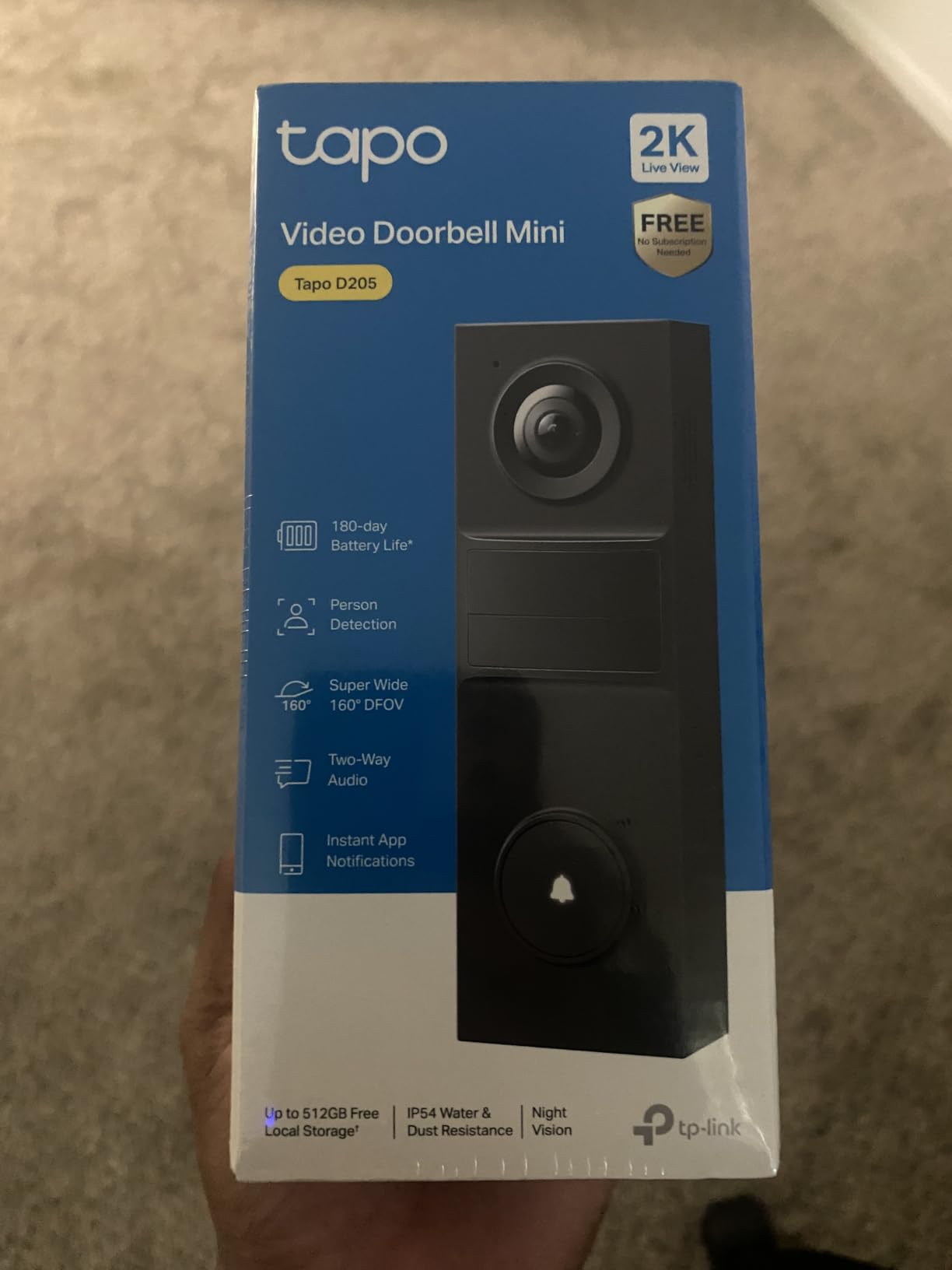 Tapo 2K Wireless Smart Video Doorbell, D205, 160° Ultra-Wide View customer photo 2