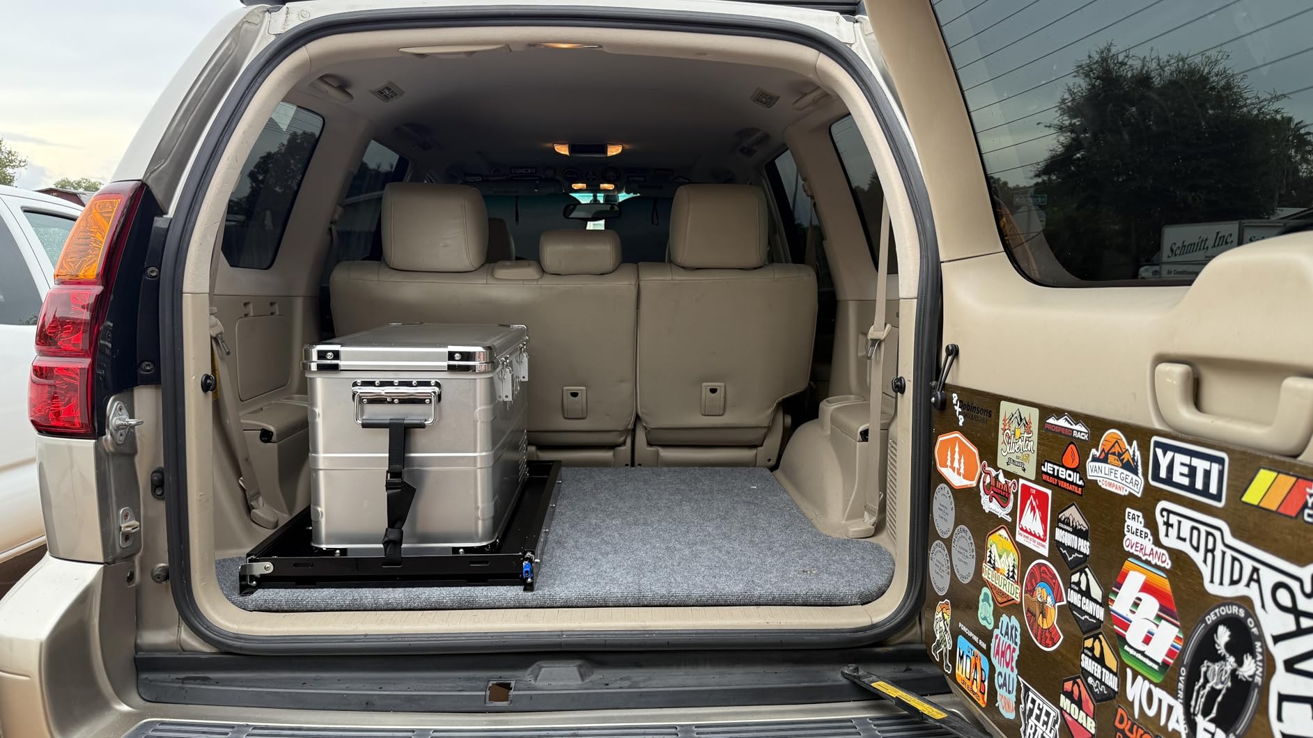 BODEGACOOLER Car Fridge Slide, Inner 29.4 x 17.2in, Vehicle Refriderator Slider with 4 Buckle Straps, Max 220 LBS/100Kg customer photo 1