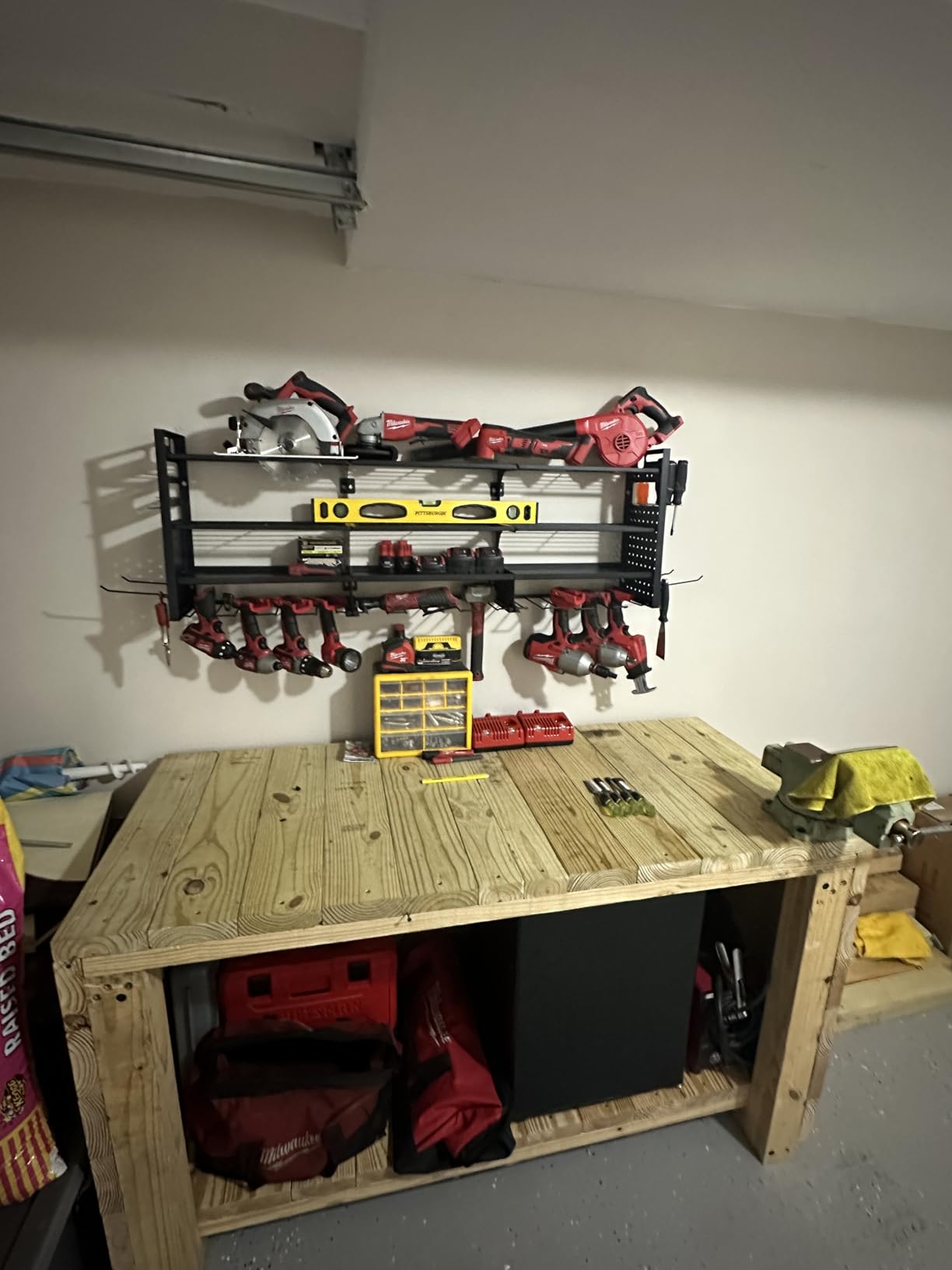 Large 49'' Wide Power Tool Organizer Wall Mount, 4-Tier customer photo 2