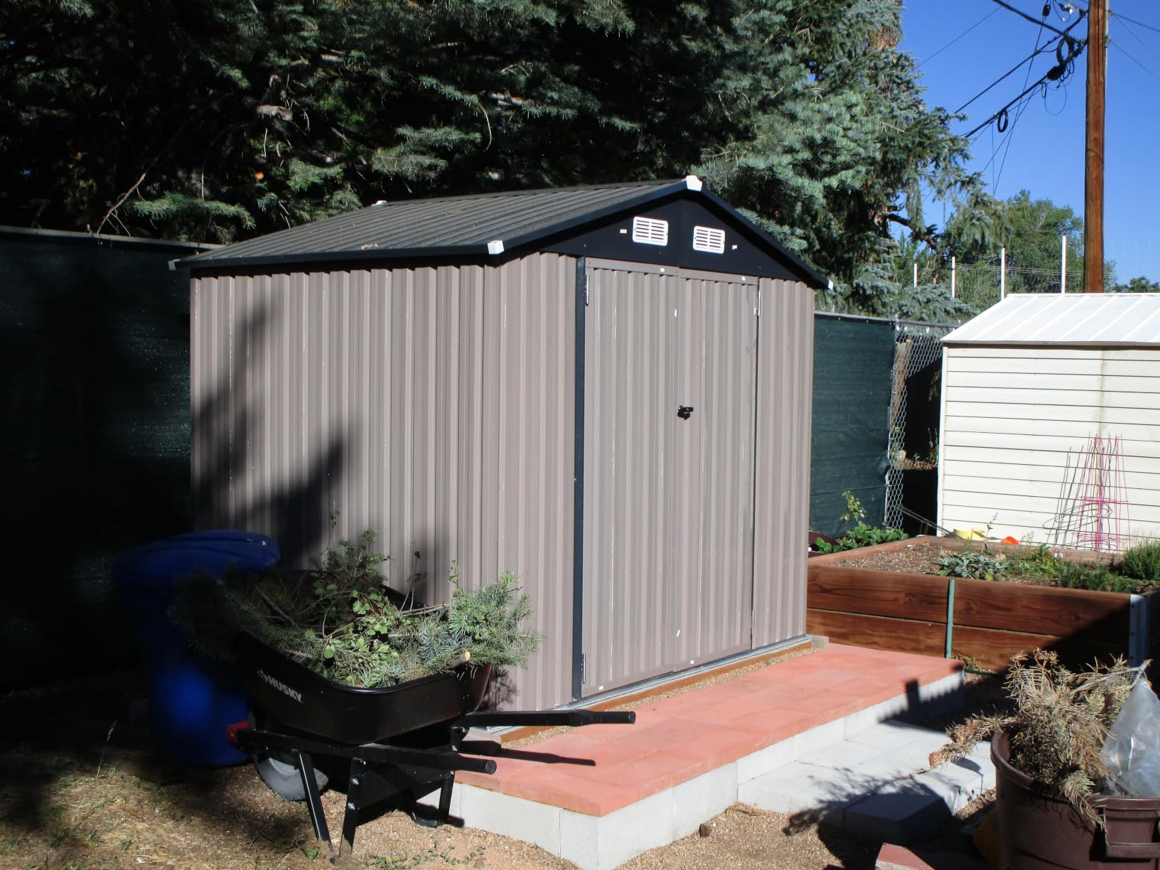 Aoxun 6x4 FT Shed Outdoor Storage Shed, Black customer photo 2