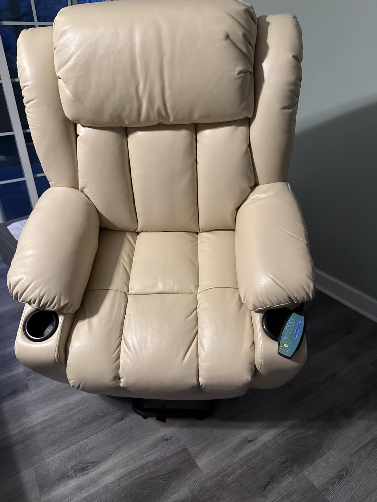 Power Lift Recliner Chair for Elderly, Leather (Cream) customer photo 1