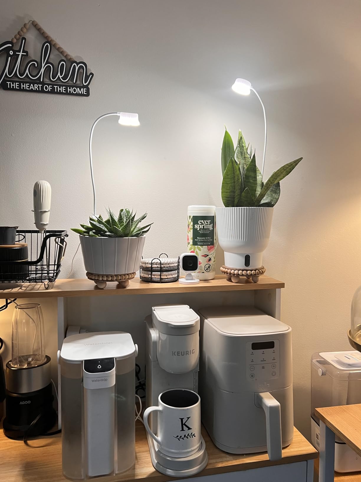 Grow Lights for Indoor Plants, 4000K Full Spectrum Plant Lights for Indoor Growing, 10 Brightness & 360° Adjustable Gooseneck & 3/9/12H Timer, Clip-on Small Grow Light for Succulents, Small Plant customer photo 1
