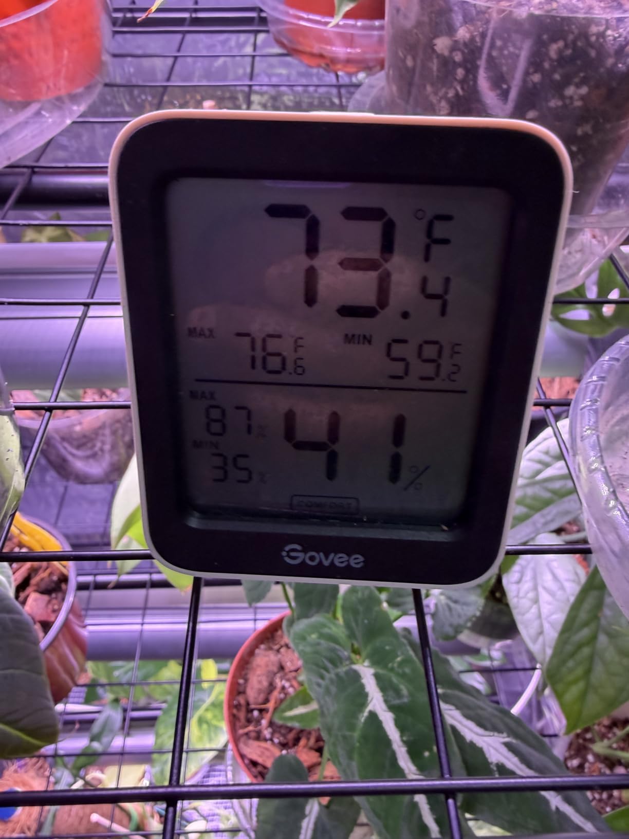 Indoor Greenhouse with Grow Light, 4-Tier Plant Shelf, 39x19x63in customer photo 1