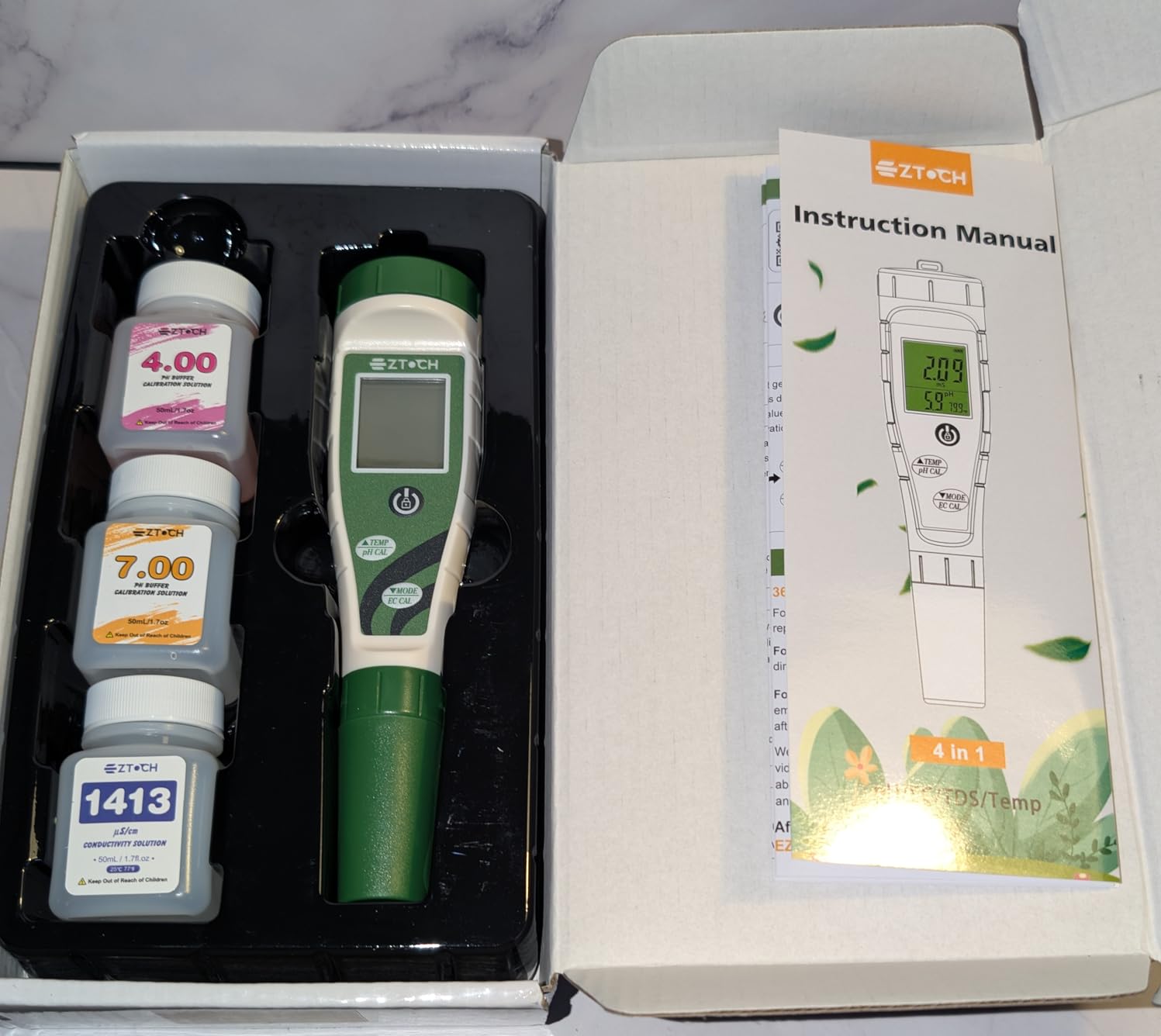 Hydroponic pH EC Meter, Water pH TDS PPM Meter customer photo 2
