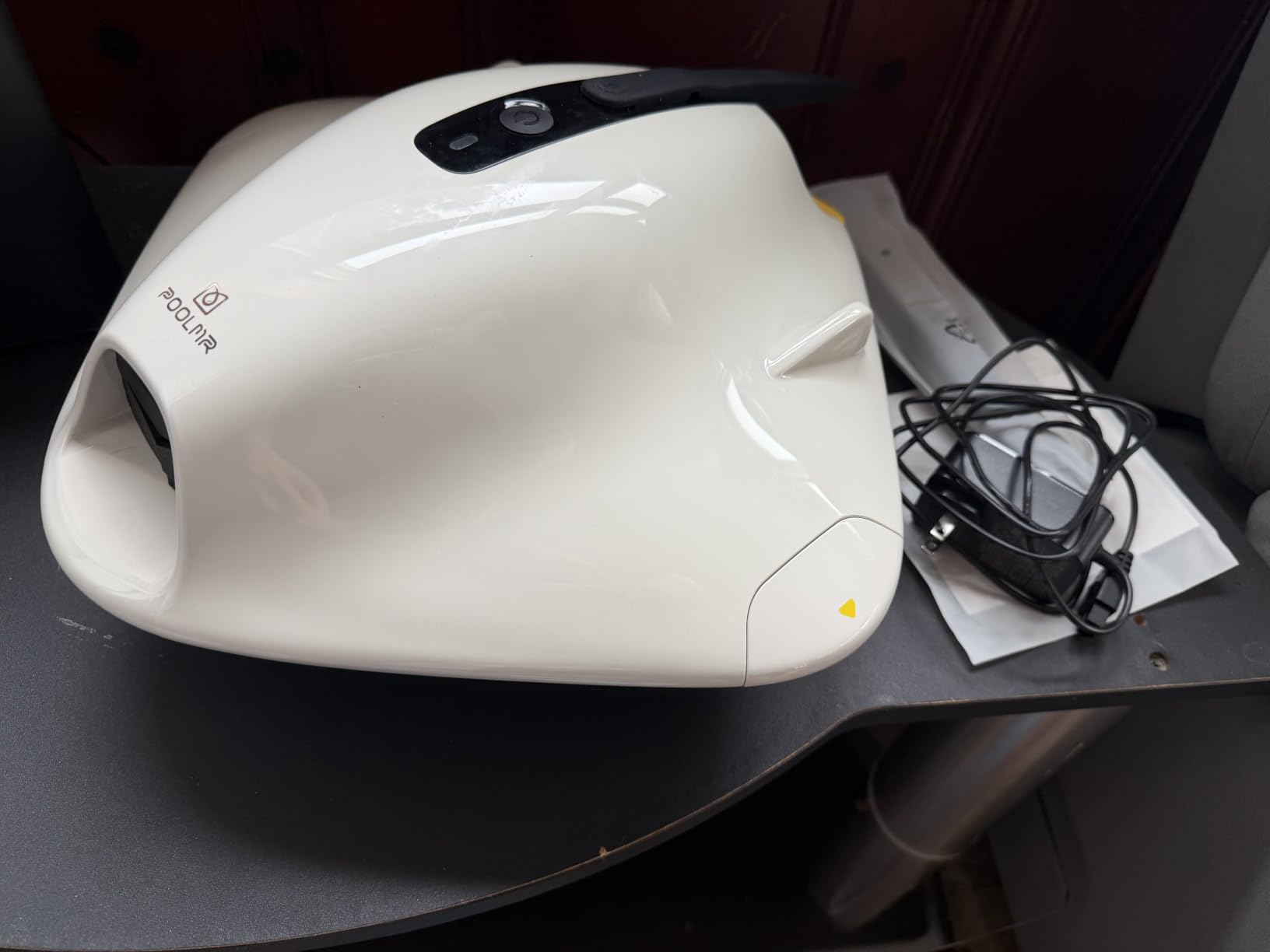 PoolMr Cordless Robot Pool Vacuum for Above Ground Pool,Grayish White customer photo 2