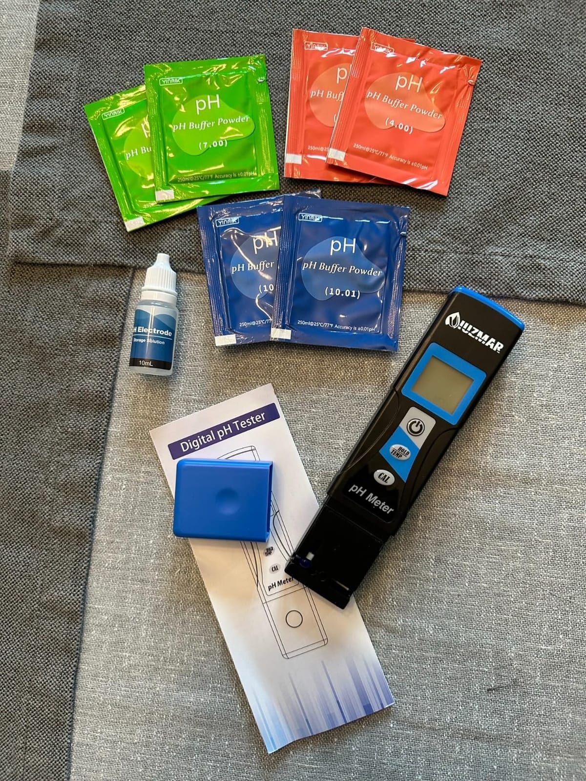 UIUZMAR pH EC Meter for Hydroponics 7 in 1 pH EC PPM CF ORP Temp Humidity customer photo 2