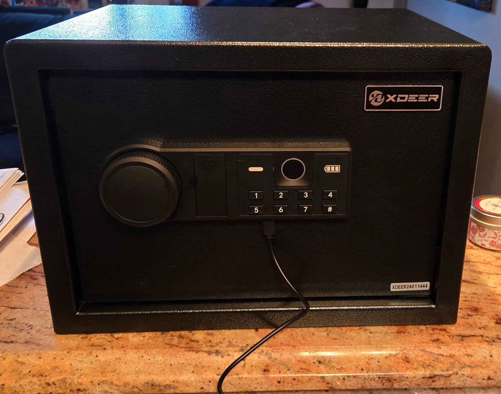 XDeer 1.69 CuFt Biometric Safe with Fireproof Bag, Home Safe for 4 Pistols customer photo 2