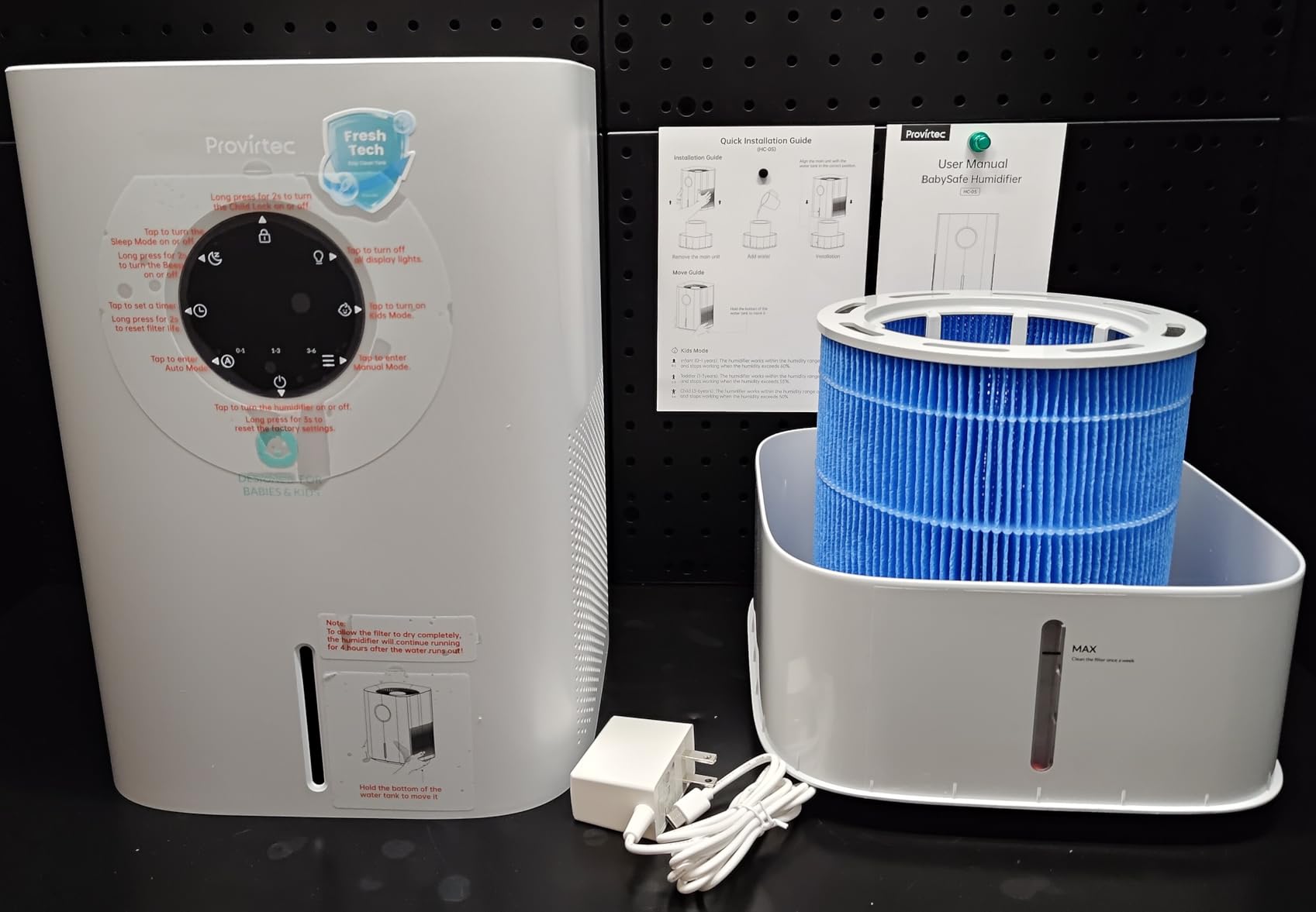 Provirtec Pro Baby Evaporative Humidifier for Bedroom, Easy Clean for Kids customer photo 1
