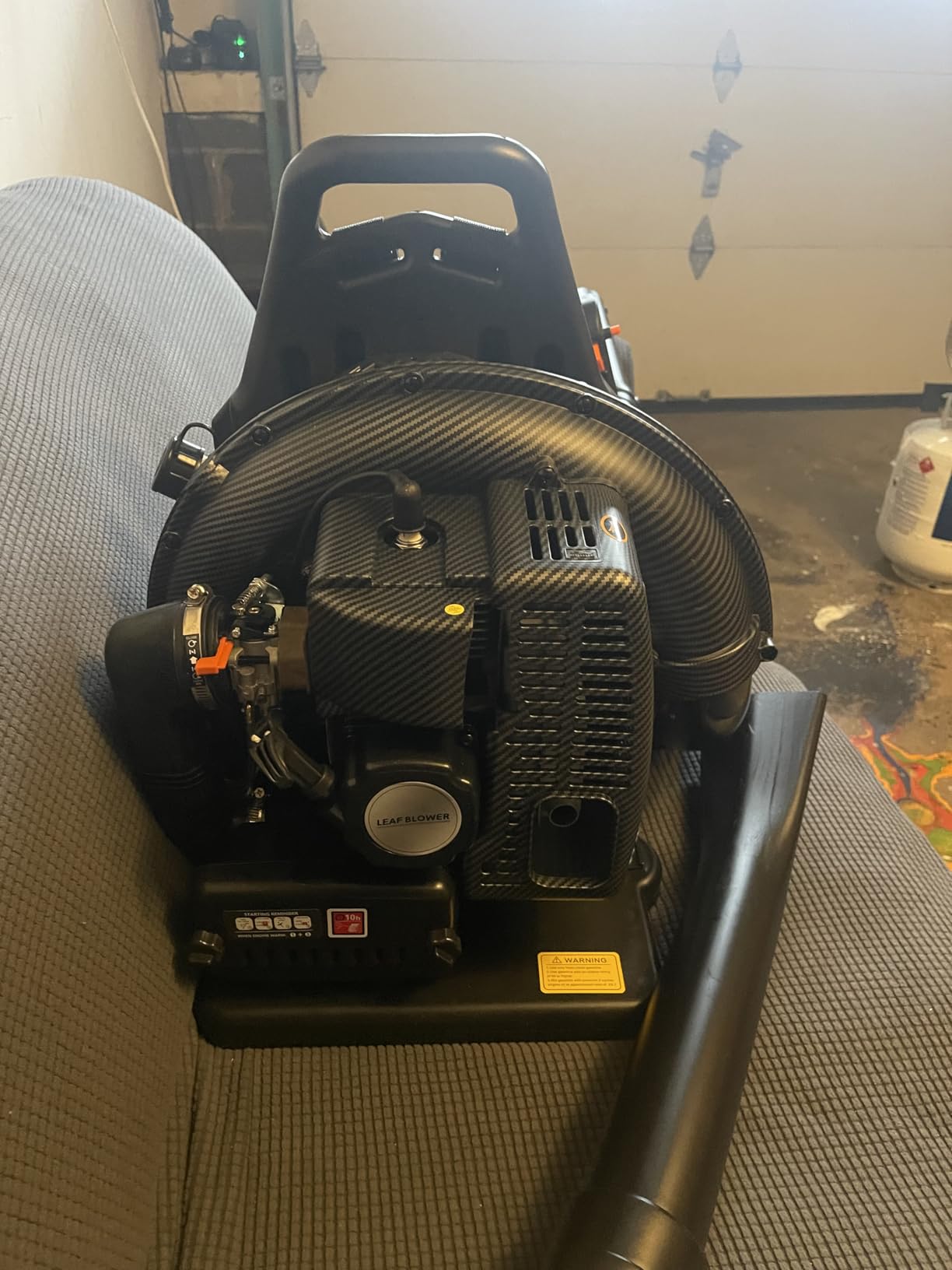 72CC Backpack Gas Leaf Blower, 2-Stroke Powerful Engine customer photo 2