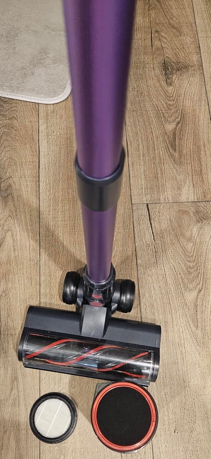 SMOTURE Cordless Vacuum Cleaner, 650W 55KPA 70Mins Vacuum Cleaners for Home, Cordless Stick Vacuum with Pet Brush, LED Touch Screen, Flexible Hose, Wireless Handheld Vacuum for Pet Hair/Carpet/Floor customer photo 2