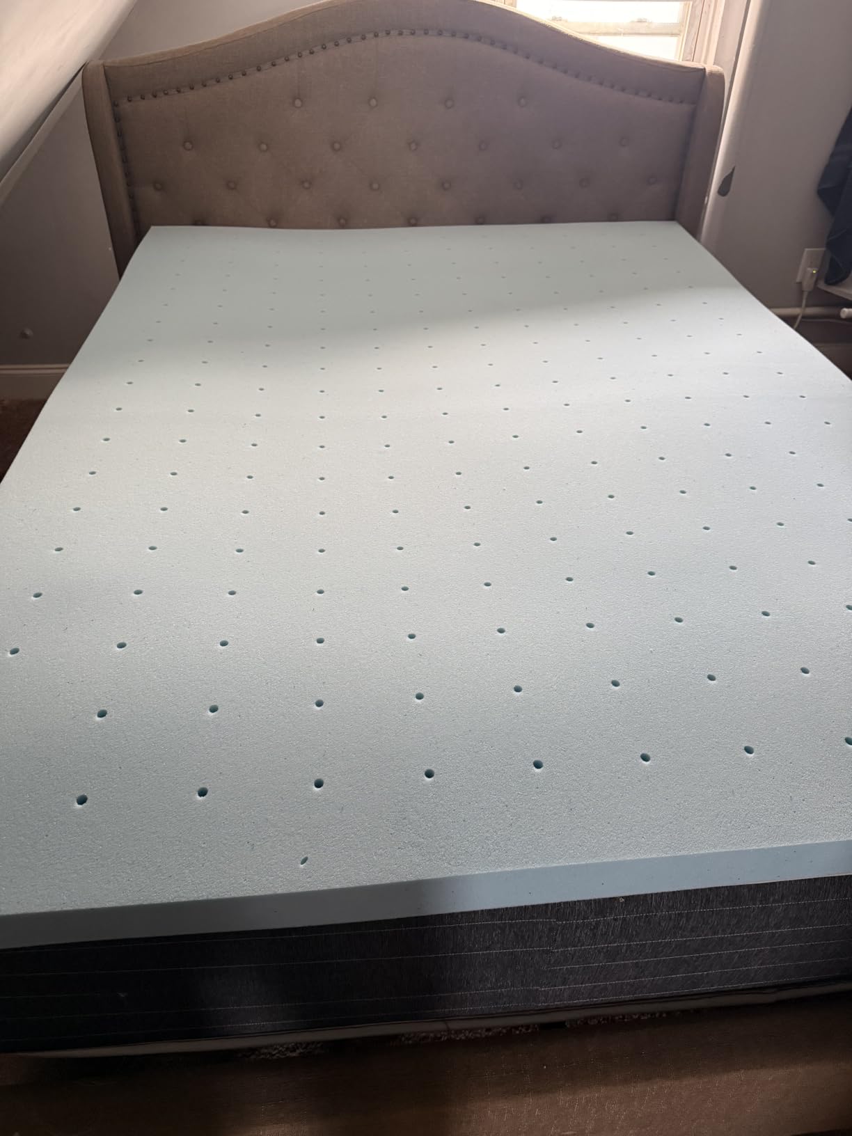EGOHOME 3 Inch Queen Memory Foam Mattress Topper- Cooling Gel Infused customer photo 1