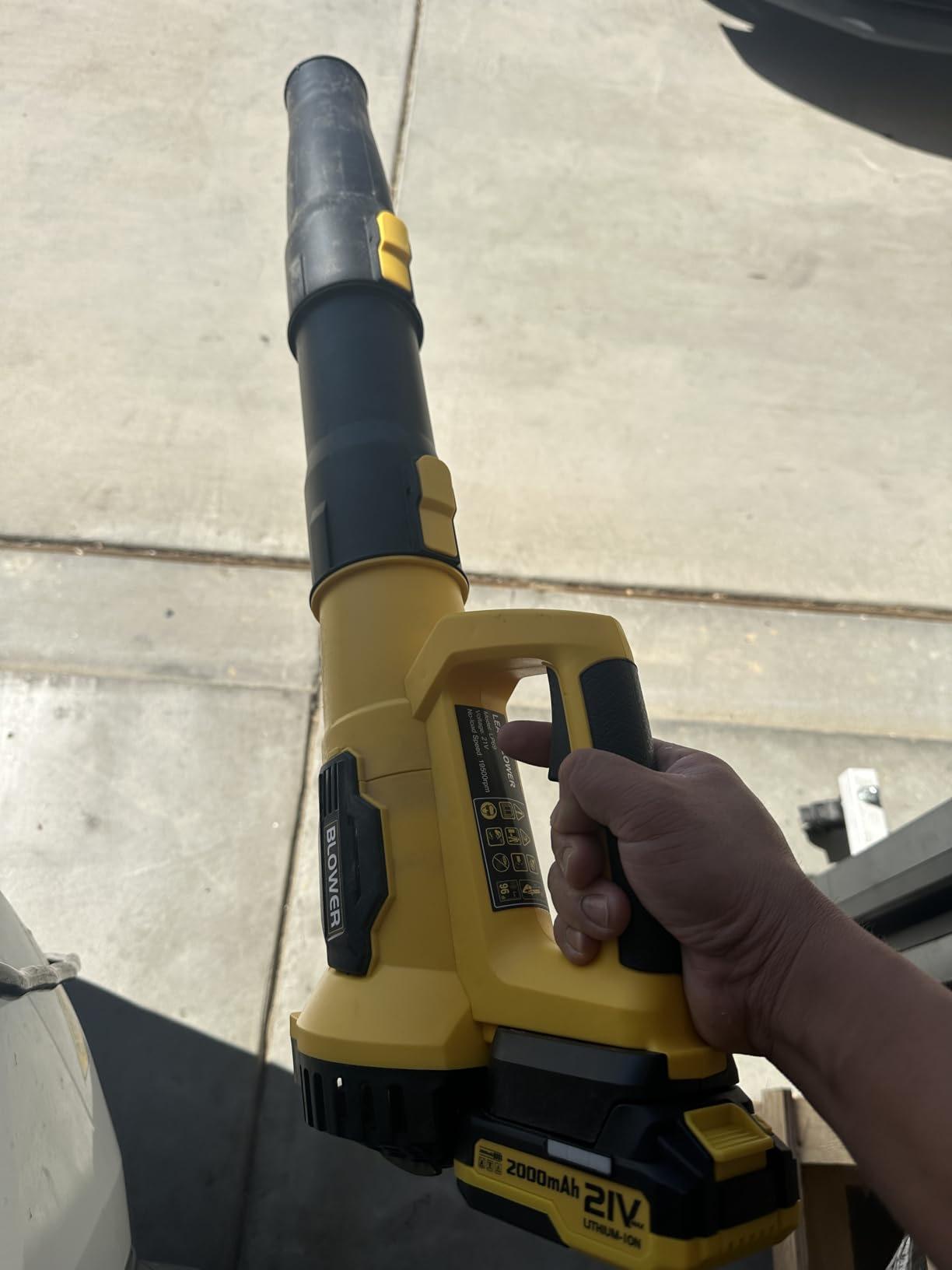 LEAPUL Leaf Blower Cordless with 2 Batteries & Fast Charger, Bright Green customer photo 1
