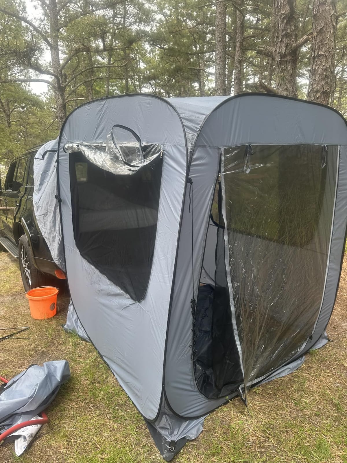 Alvantor® Tailgate SUV Tent for Cars – 6x6x6.6ft Waterproof & UV-Resistant Car Camping Tents with Full Mesh & PVC, Fits SUV, MPV – Portable Instant Setup Tent for 2-3 People customer photo 2