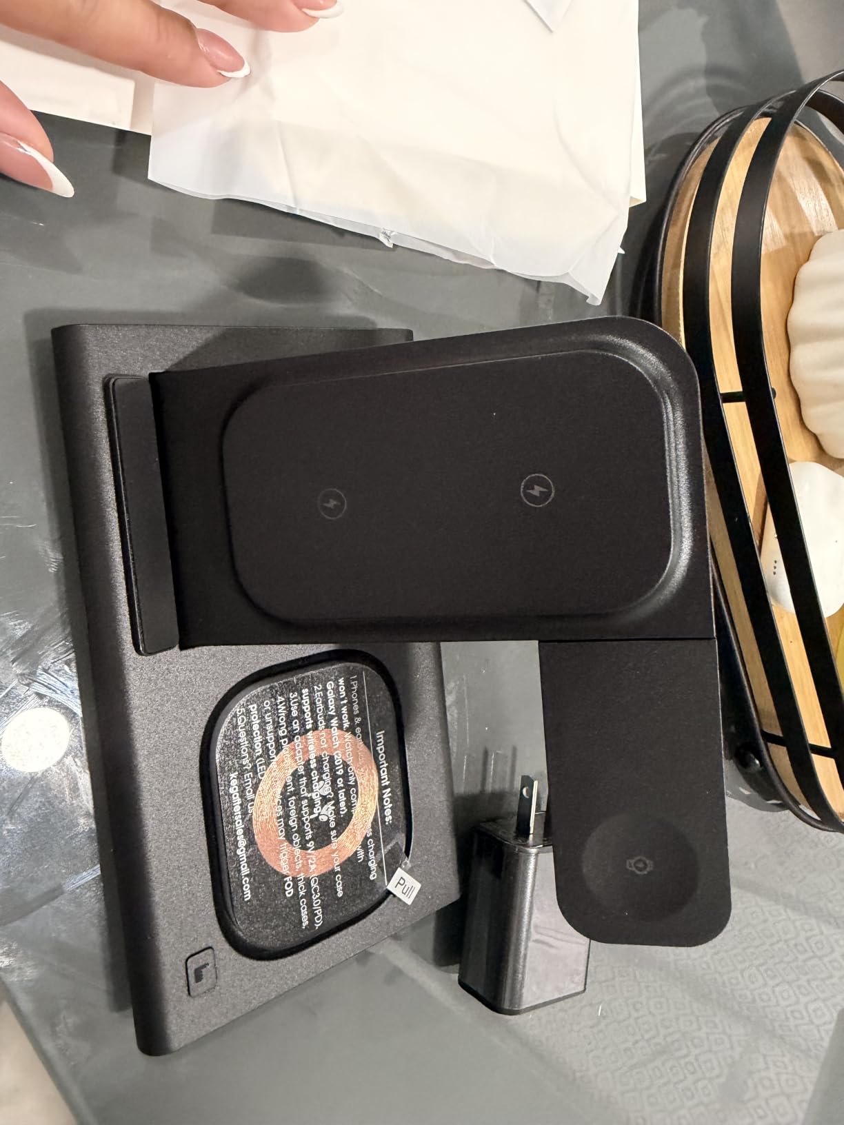 Wireless Charger for Samsung Charging Station, Foldable & Nightlight customer photo 1