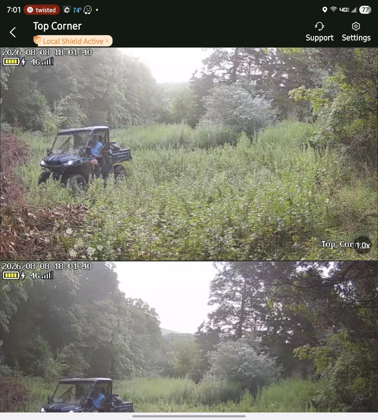 Cellular Trail Camera, 4G LTE Dual Lens Game Camera 360° Live Streaming customer photo 2