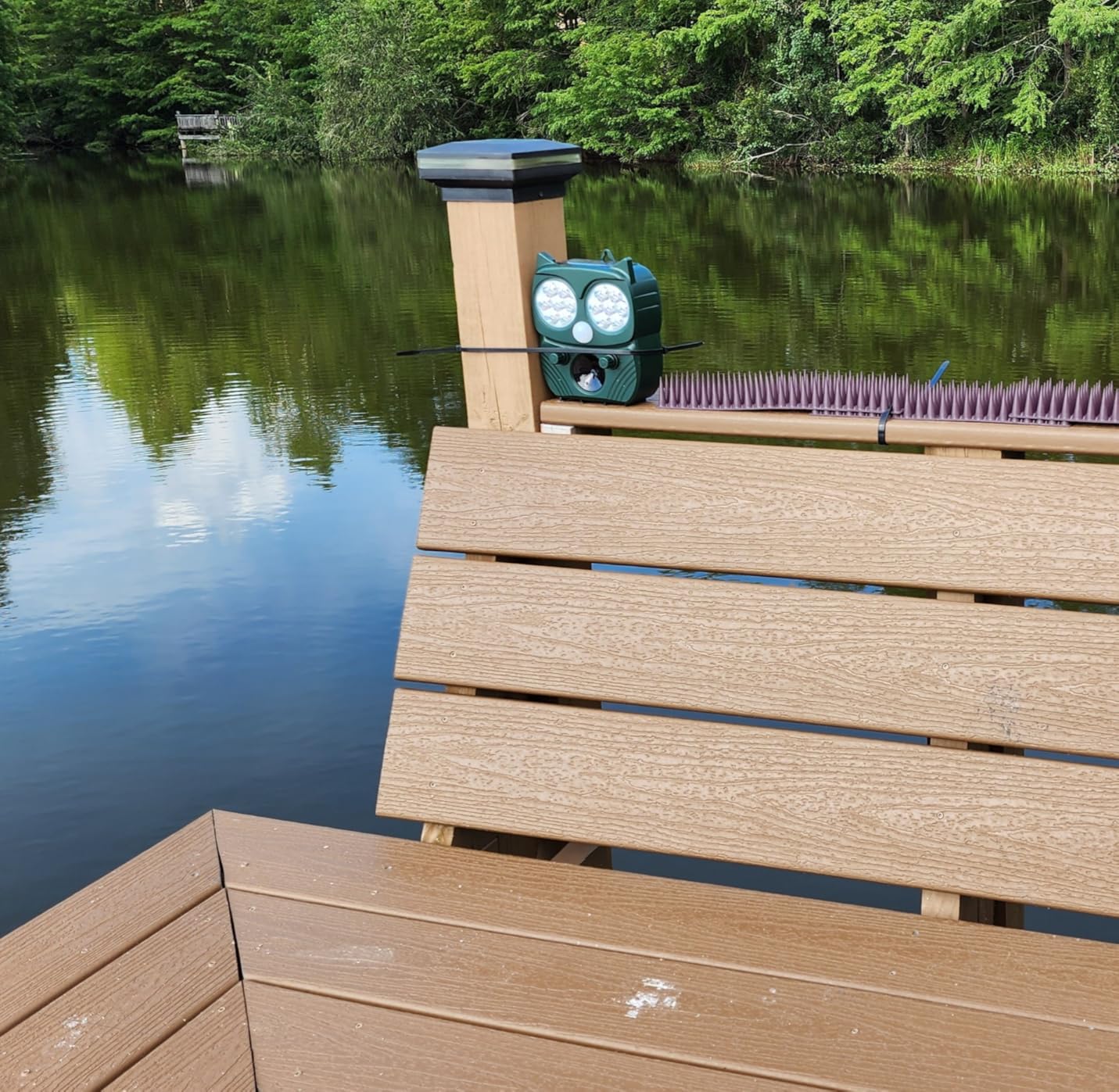 Solar Animal Repeller, Ultrasonic Repellent, Motion Detection, LED Flashing Light, Dog, Cat Repellent, Squirrel, Raccoon, Skunk, Rabbit, Rodent, Fox, Deer, etc. customer photo 1