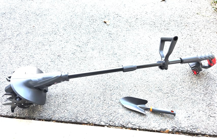 MZK 20V Cordless Tiller Cultivator, 8.6-Inch Steel Tines,360 RPM customer photo 1