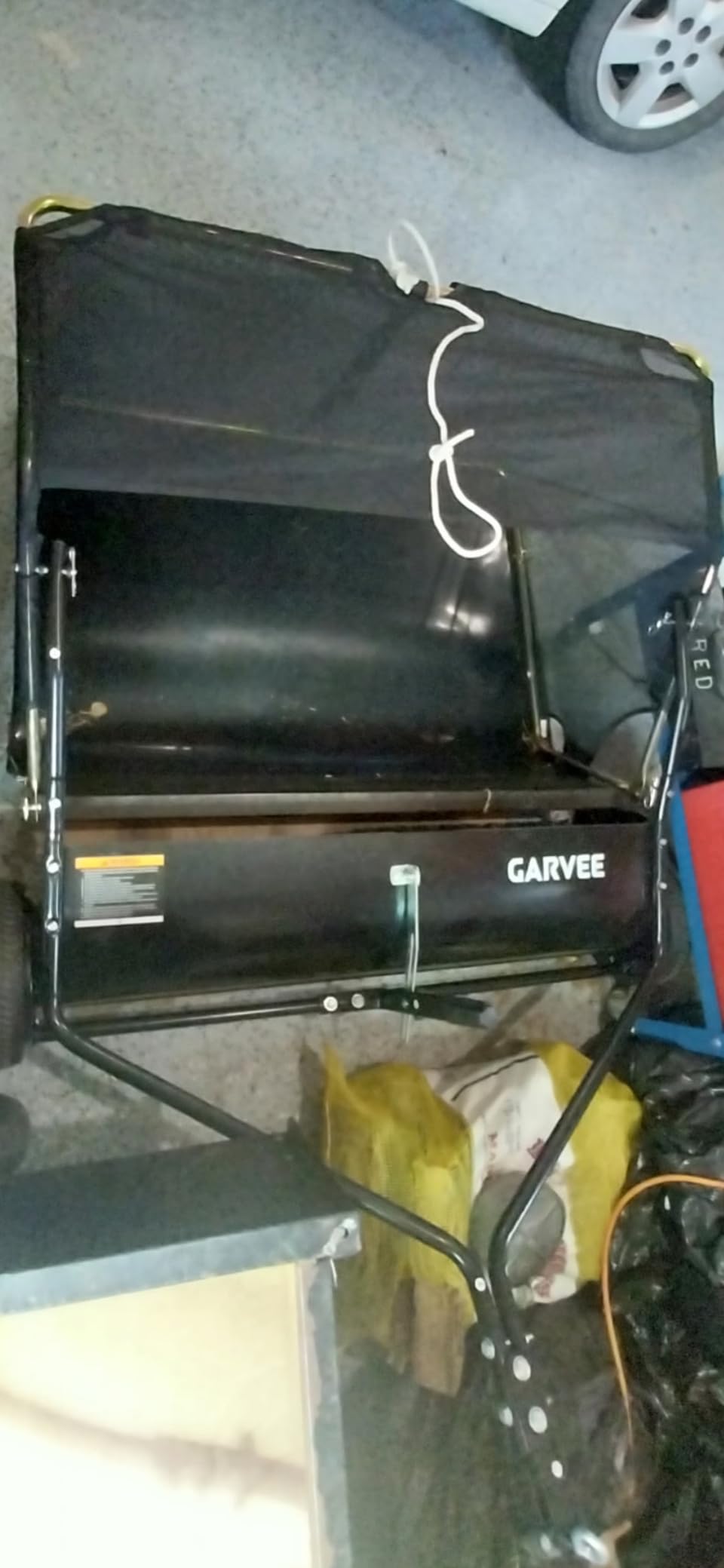 Garvee 48 in Tow-Behind Lawn Sweeper, High Hopper, Orange customer photo 1