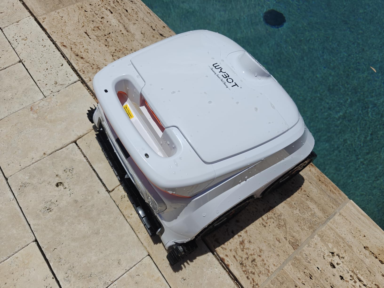 WYBOT B1C Robot Pool Vacuum for Inground Pools, Cordless Robotic Pool Cleaner with Quad-Roller Brushes, Edge Cleaning, Wall & Floor Coverage, High Obstacle Crossing, Smart Navigation, Gray Green customer photo 2