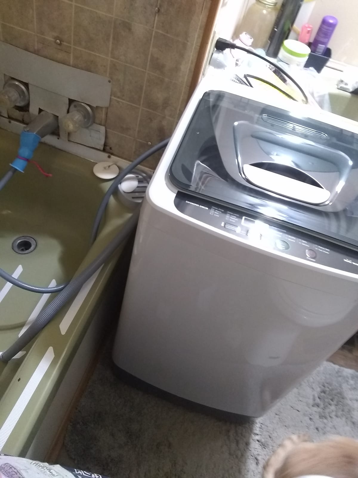 INTERGREAT Portable Washing Machine, 5.5 Lbs Mini Washer Machine Compact, 110V Single Tub Portable Laundry Washer Machine for Apartments, Dorms, Traveling, RV, Blue customer photo 2
